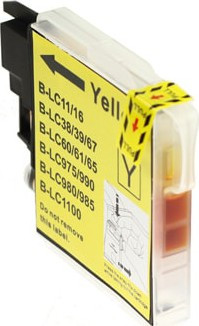 BildeBlekkpatron, erstatter Brother LC1100Y Gul (12 ml)