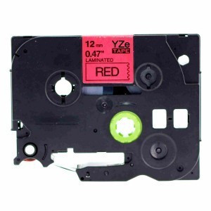 BildeBrother Tape, erstatter Brother P-Touch TZ-431 Sort På Rød 12mm (8m)