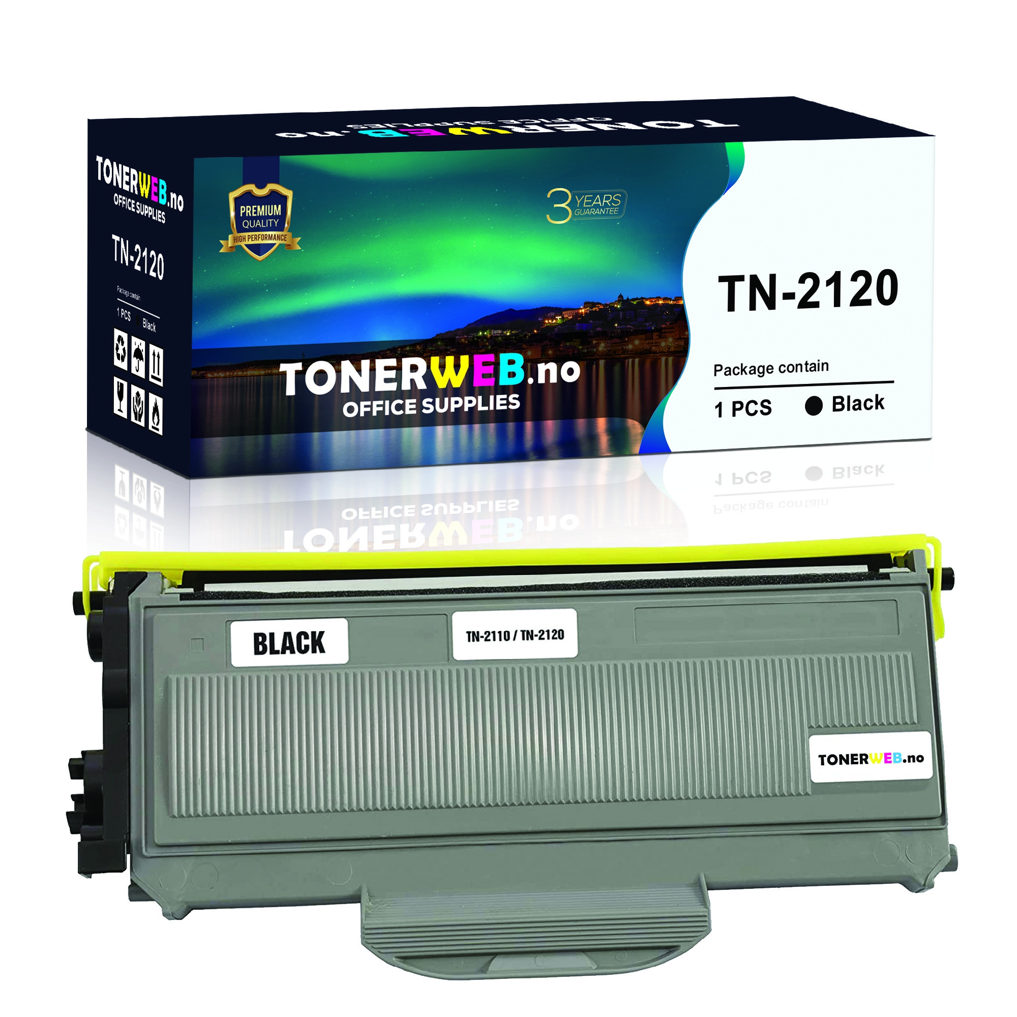 BildeTonerkassett, erstatter Brother TN-2120 Sort (2.600 sider)