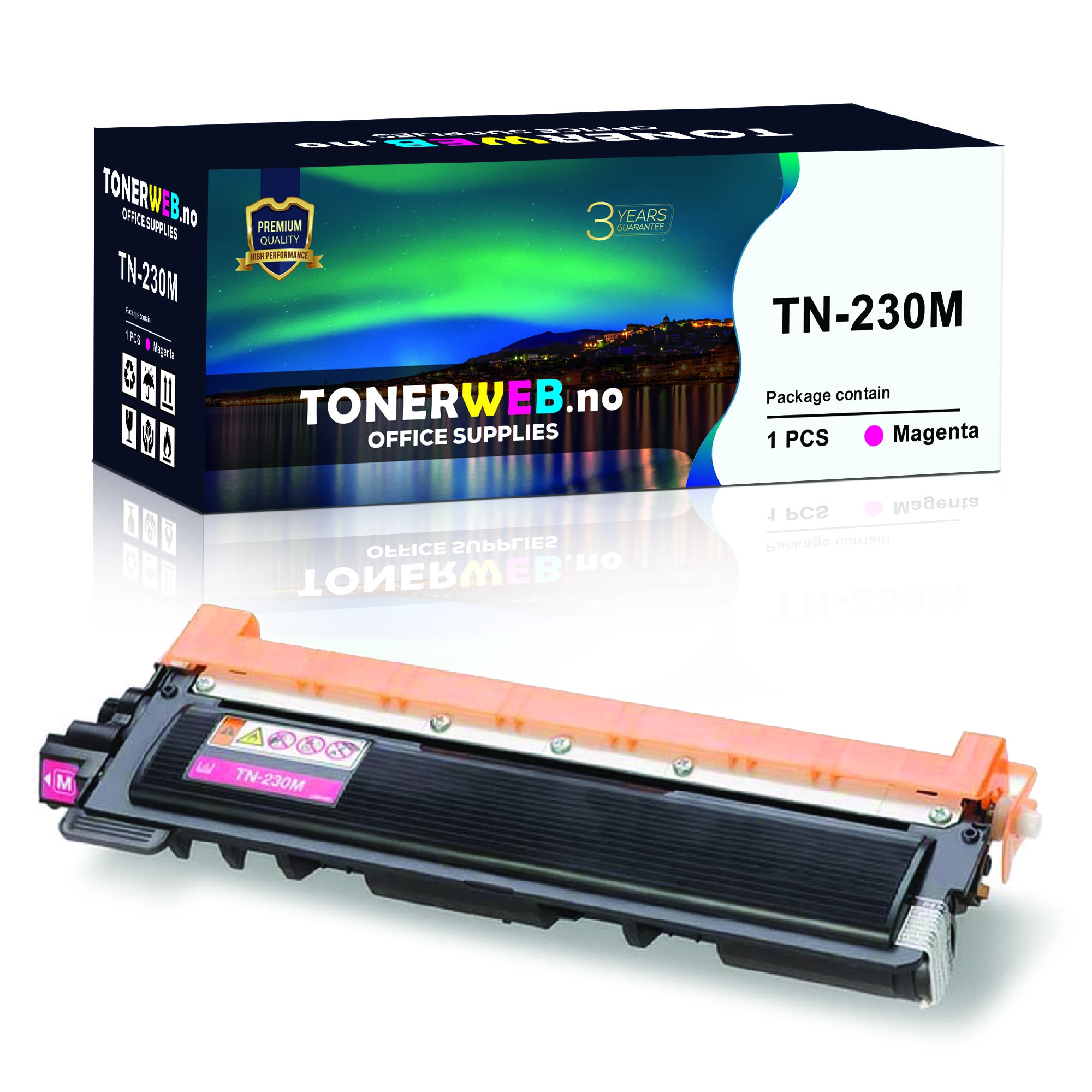 Bilde Tonerkassett, erstatter Brother Magenta TN-230M (1.400 sider) 