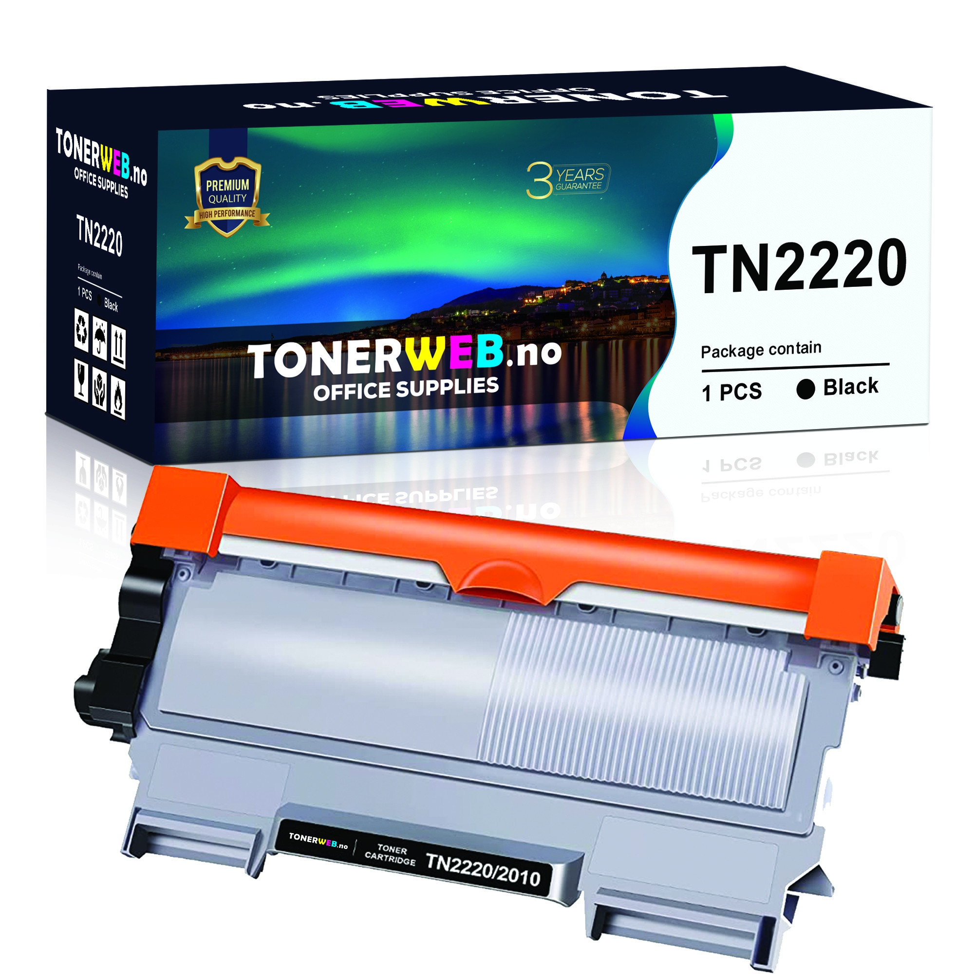 BildeTonerkassett, erstatter Brother TN-2220 Sort (2.600 sider)