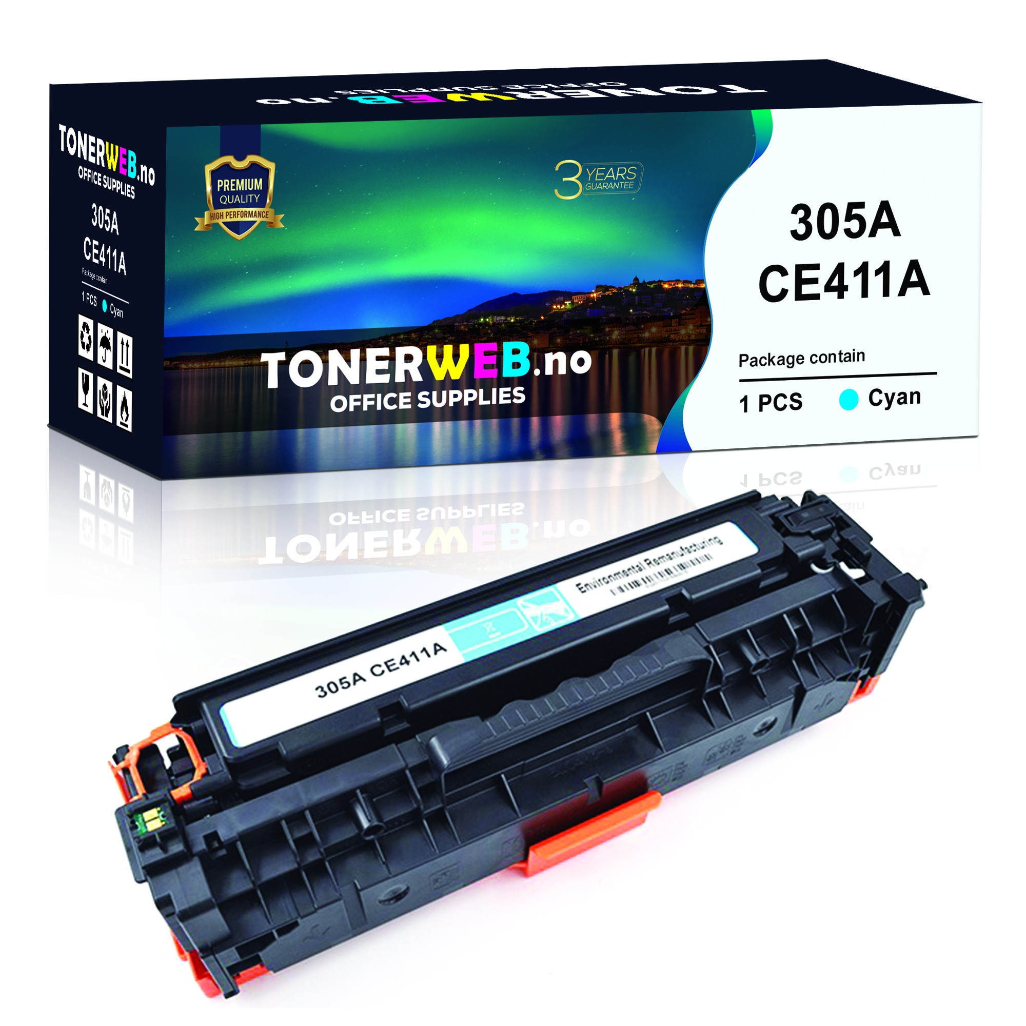 BildeTonerkassett, erstatter HP Cyan 305A (2.600 sider) 
