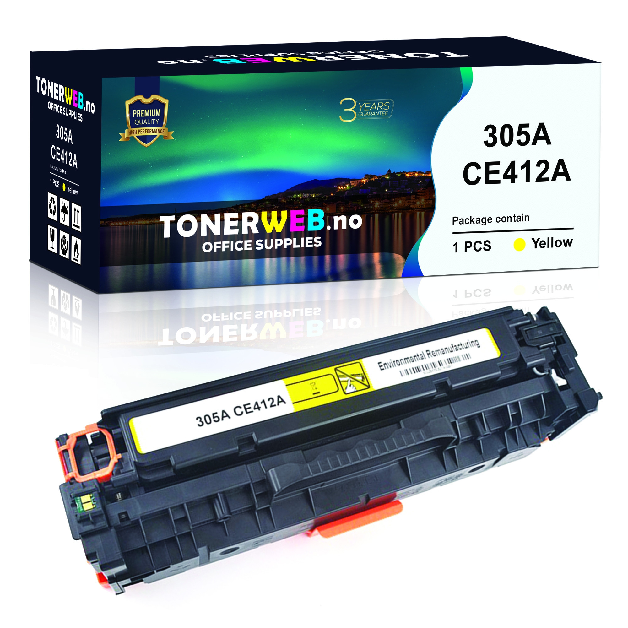 BildeTonerkassett, erstatter HP Gul 305A (2.600 sider)