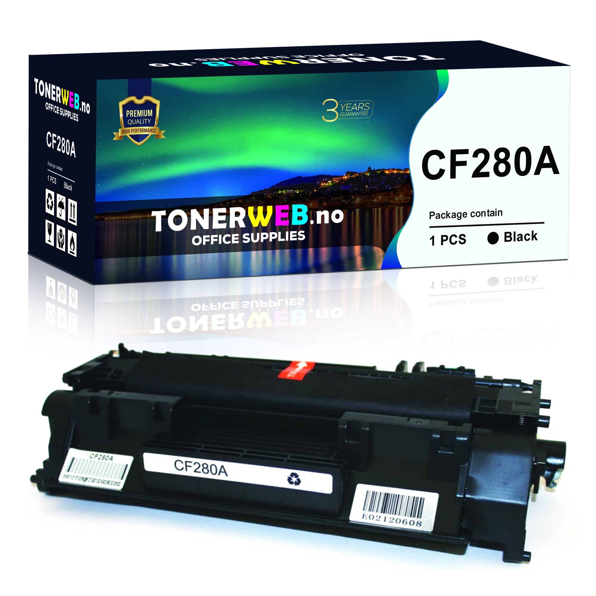 BildeTonerkassett, erstatter HP Sort 80A (2.700 sider) 