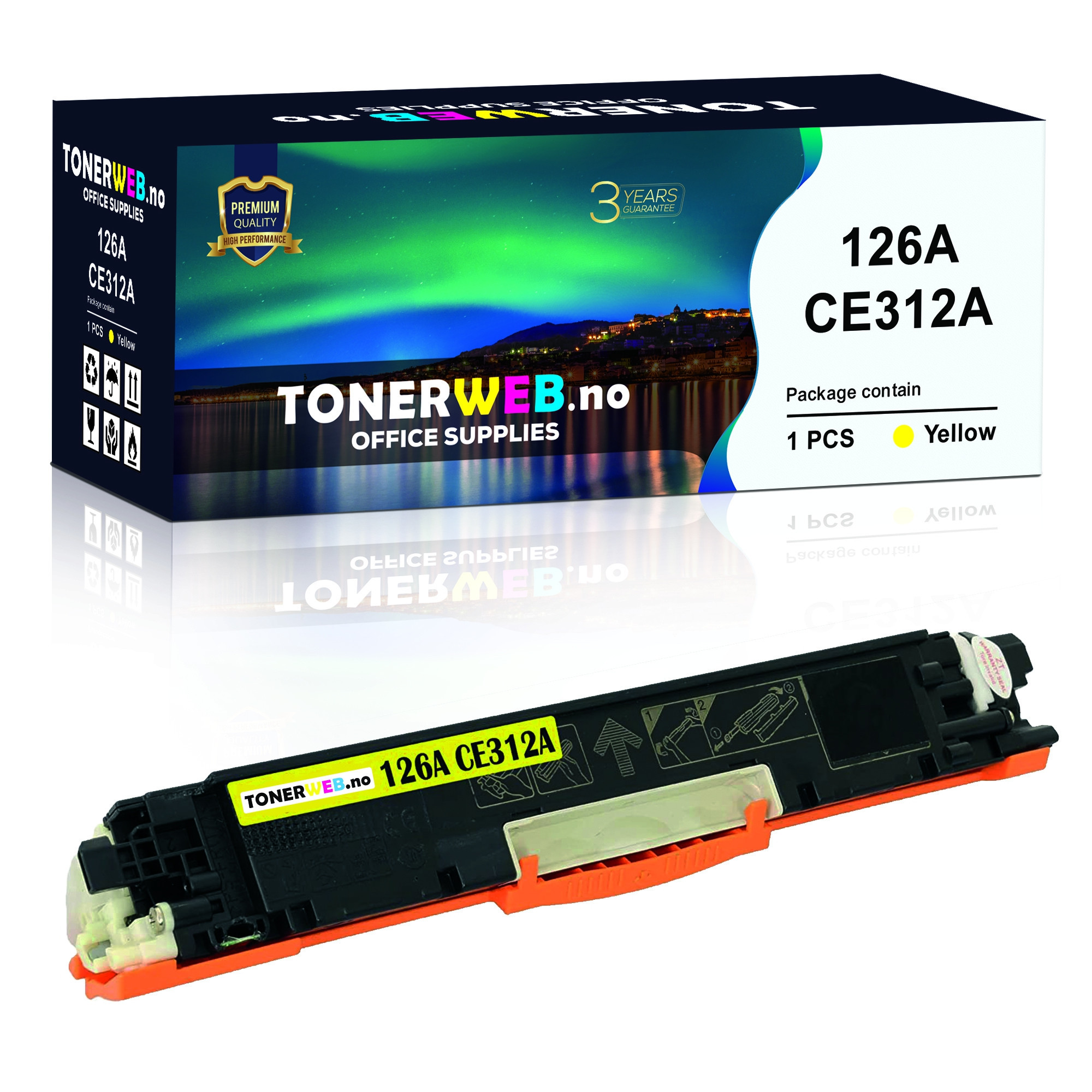 BildeTonerkassett, erstatter HP Gul 126A (1.000 sider)