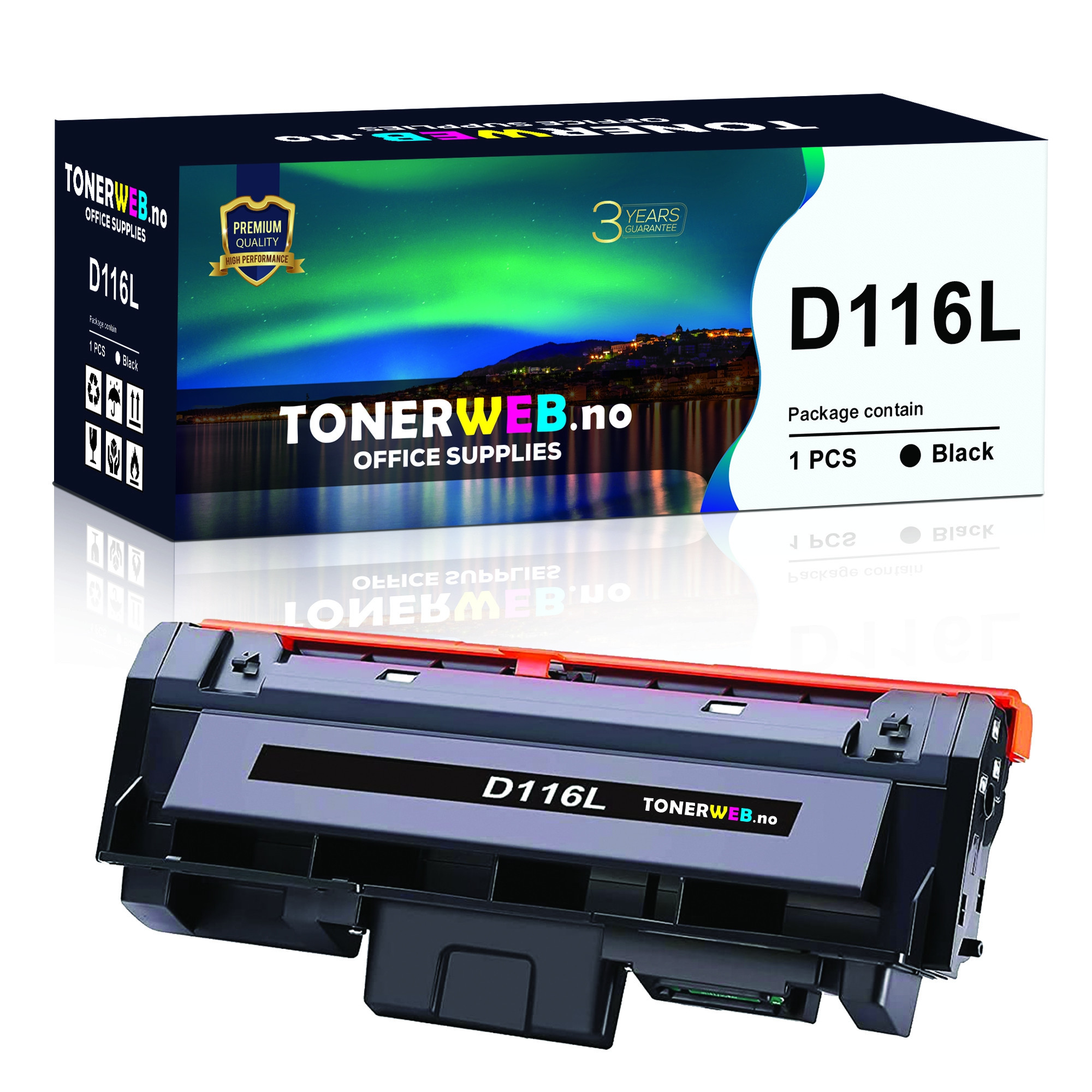 BildeSamsung Toner Sort (3.000 sider) - Erstatter MLT-D116L