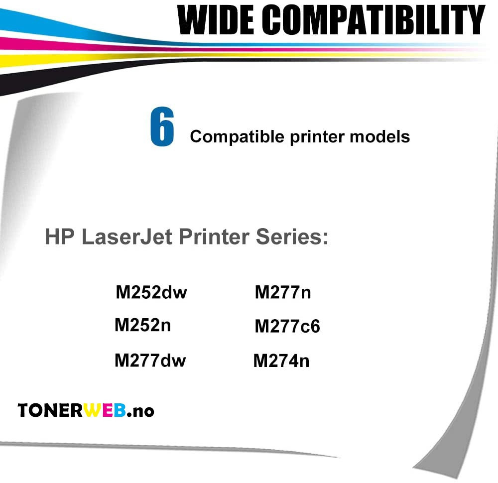 Tonerkassett, erstatter HP Sort 201X (2.800 sider) 