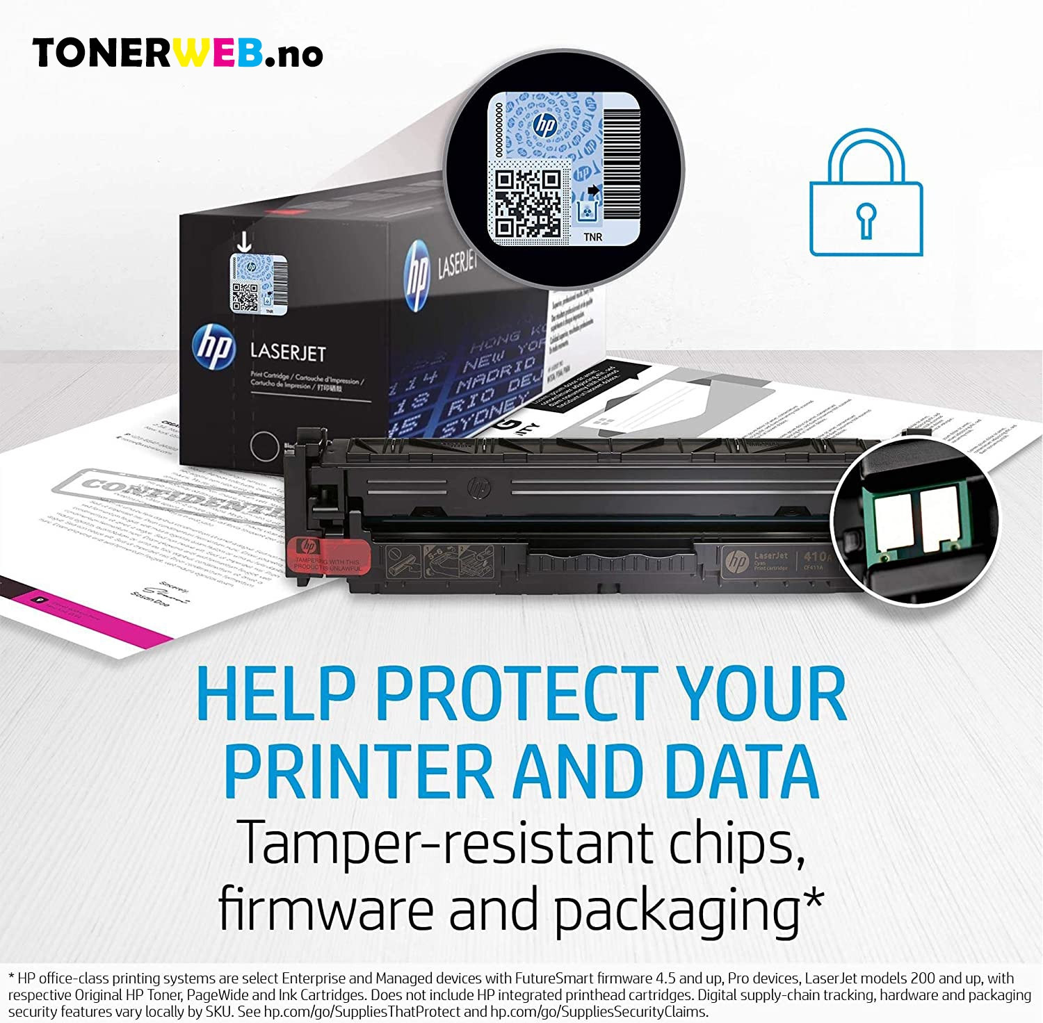 Tonerkassett, erstatter HP Cyan 201X (2.300 sider)
