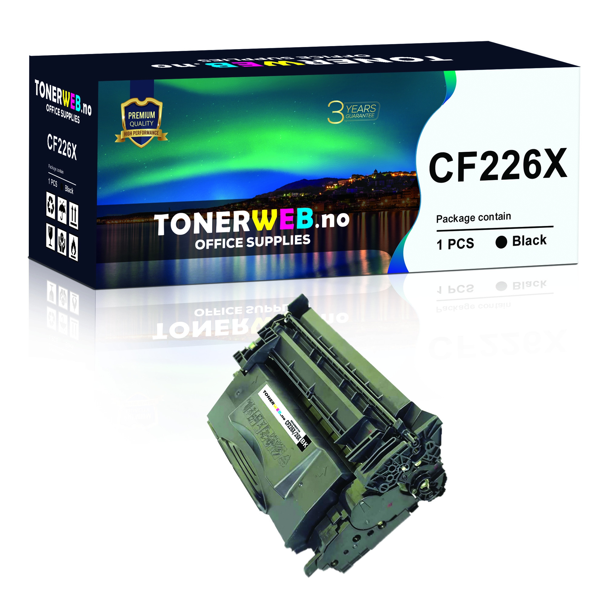 BildeTonerkassett, erstatter HP Toner Sort HY 26X (9.000 sider)