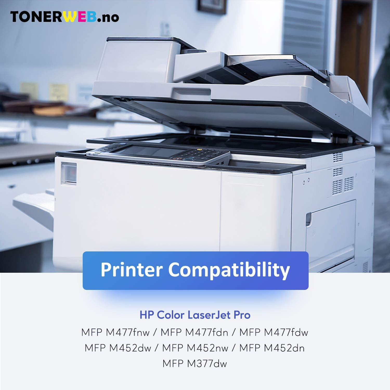Tonerkassett, erstatter HP Toner Sort HY 410X (6.500 sider)