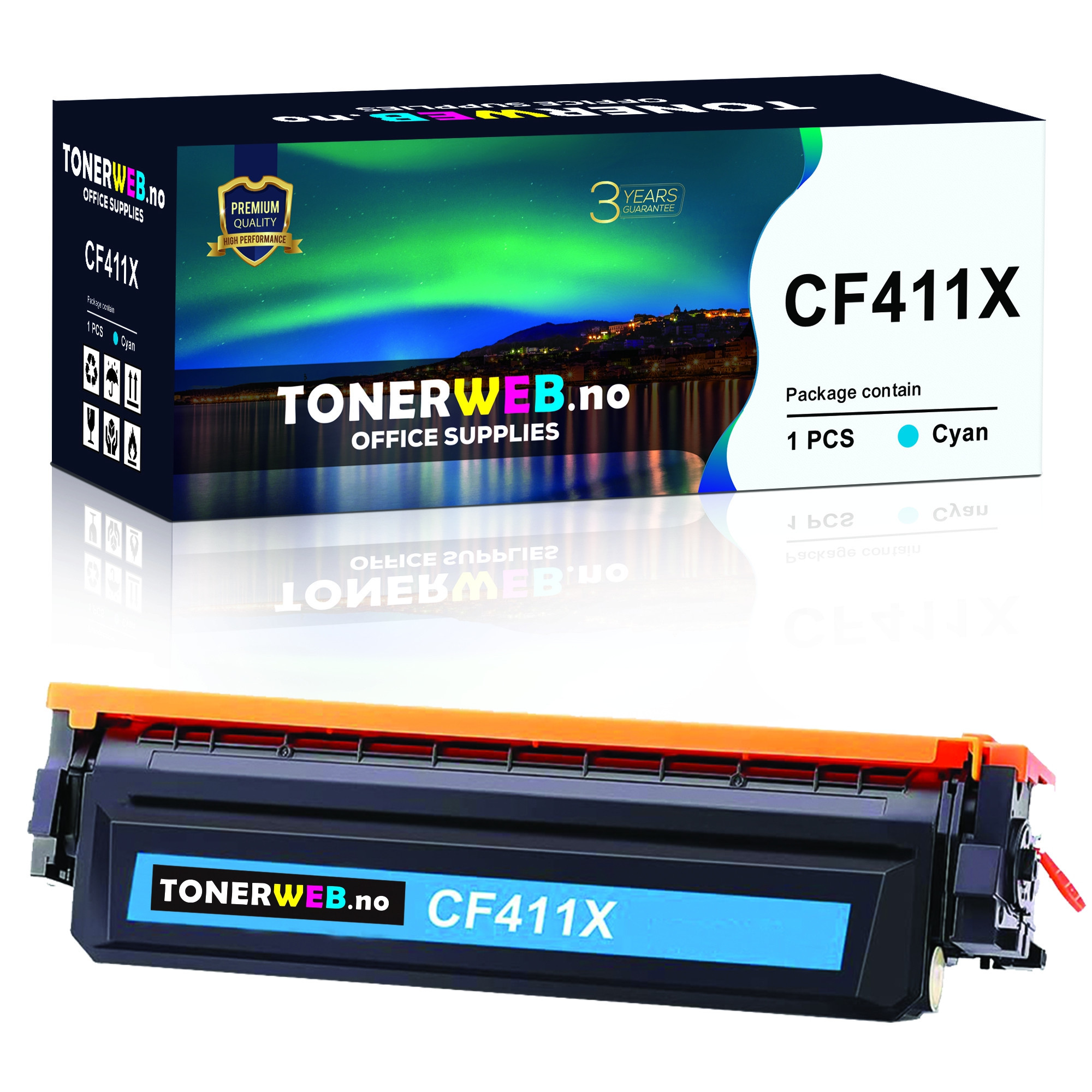 BildeTonerkassett, erstatter HP Cyan HY 411X (5.000 sider)