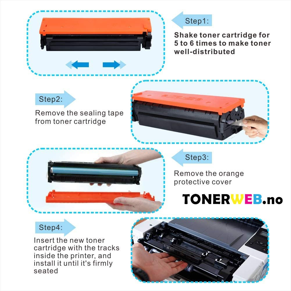 Tonerkassett, erstatter HP Magenta HY 413X (5.000 sider)