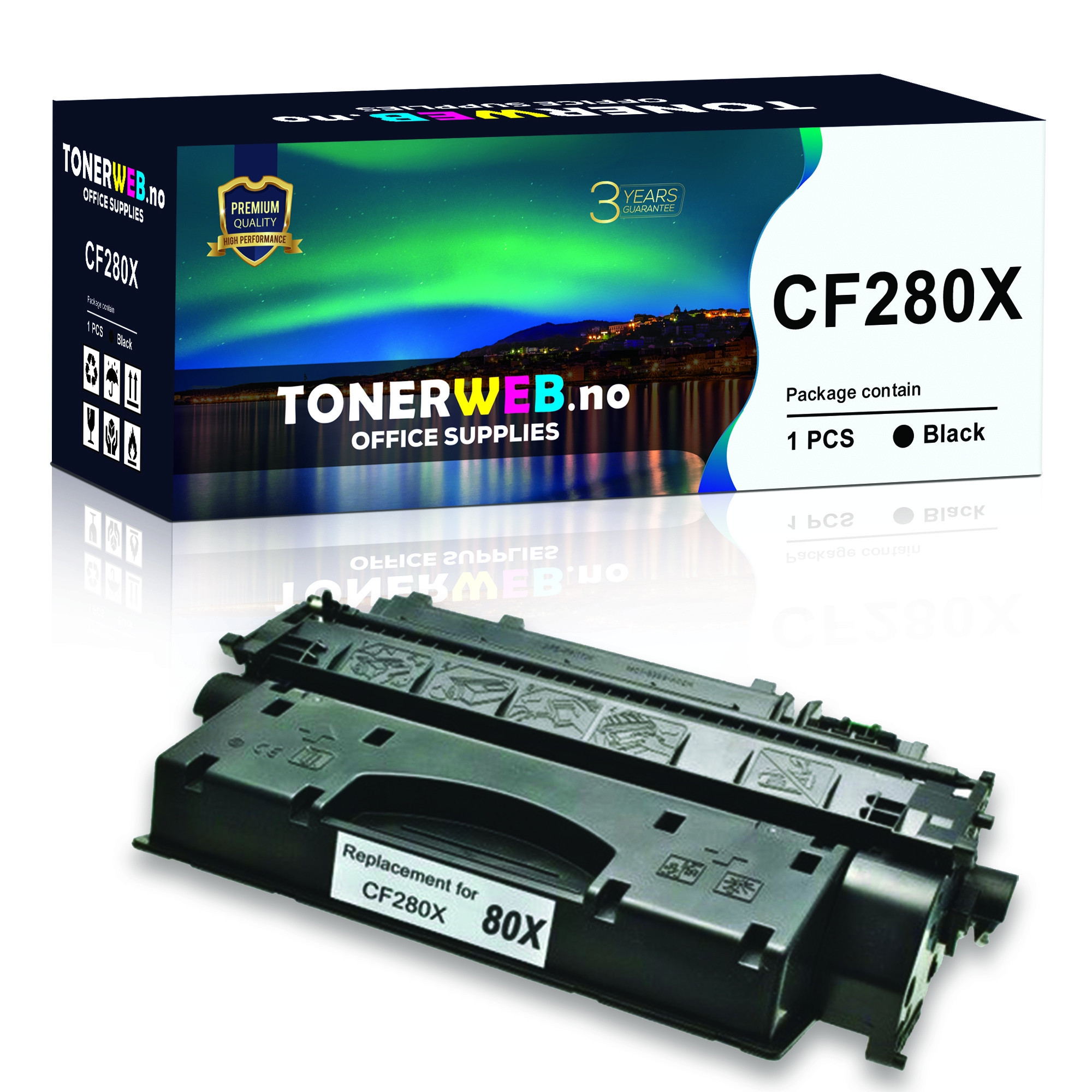 BildeTonerkassett, erstatter HP Sort 80X (6.900 sider)