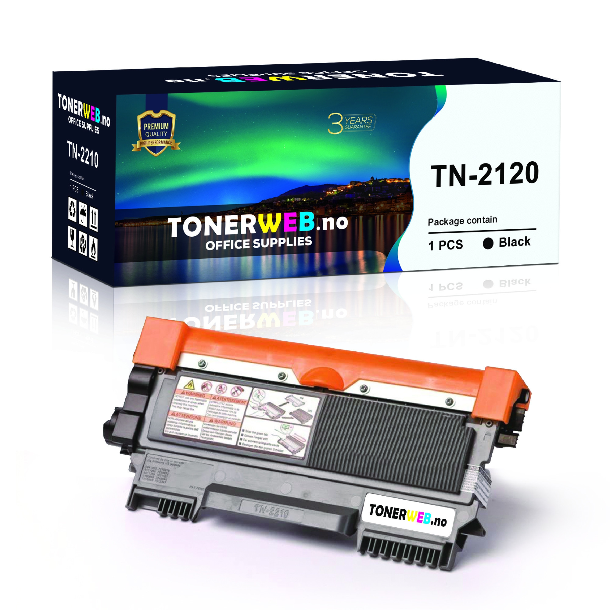 BildeTonerkassett, erstatter Brother TN-2210 Sort (1.200 sider)
