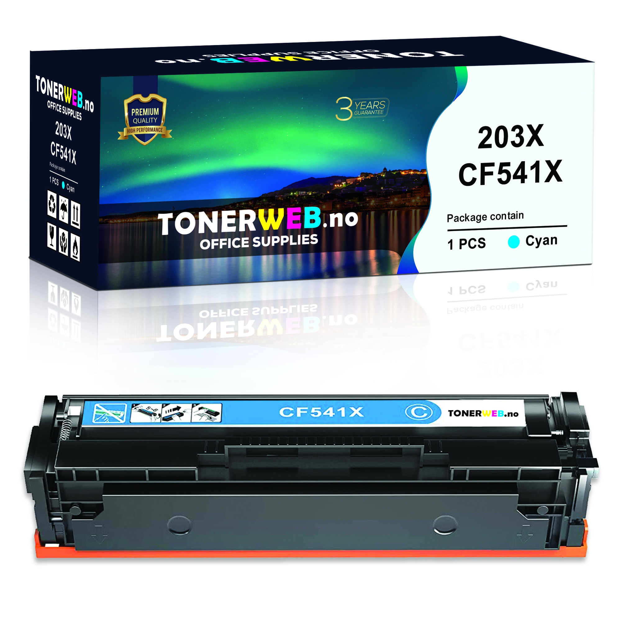 BildeTonerkassett, erstatter HP Cyan 203X (2.500 sider)