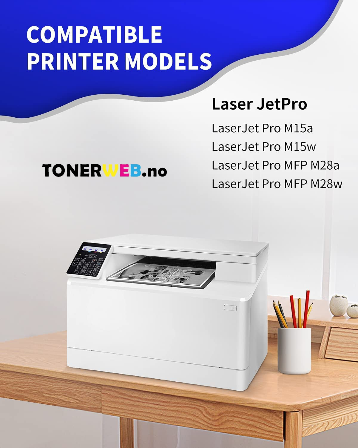 Tonerkassett, erstatter HP Toner Sort Laserjet 44A (1.000 sider)