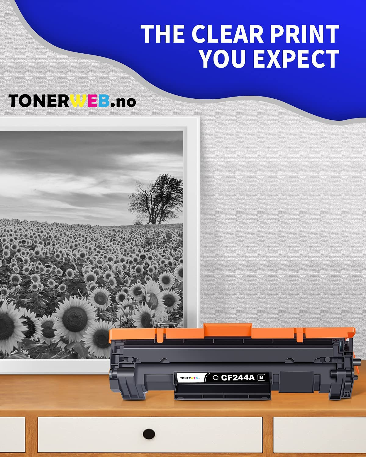 Tonerkassett, erstatter HP Toner Sort Laserjet 44A (1.000 sider)
