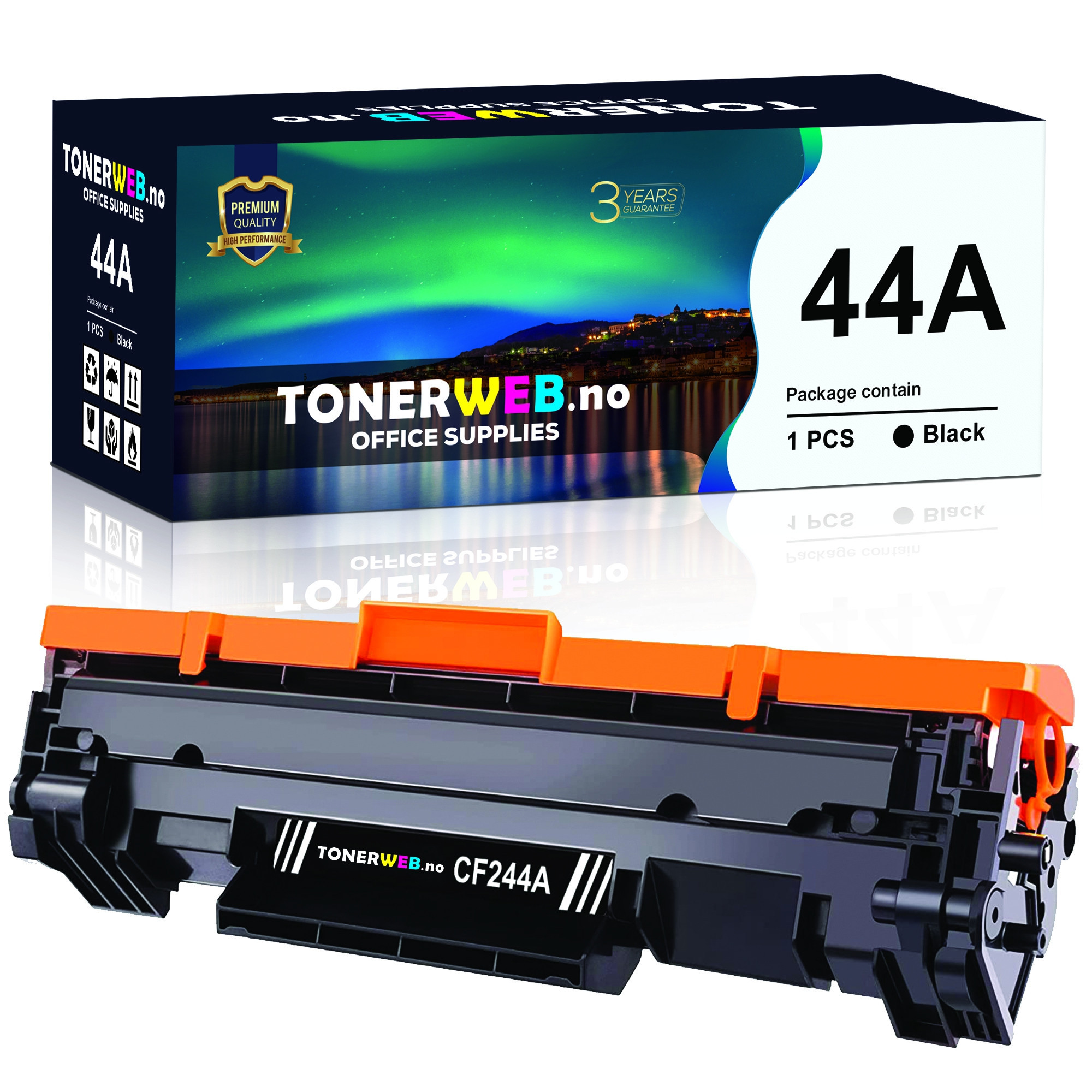 BildeTonerkassett, erstatter HP Toner Sort Laserjet 44A (1.000 sider)