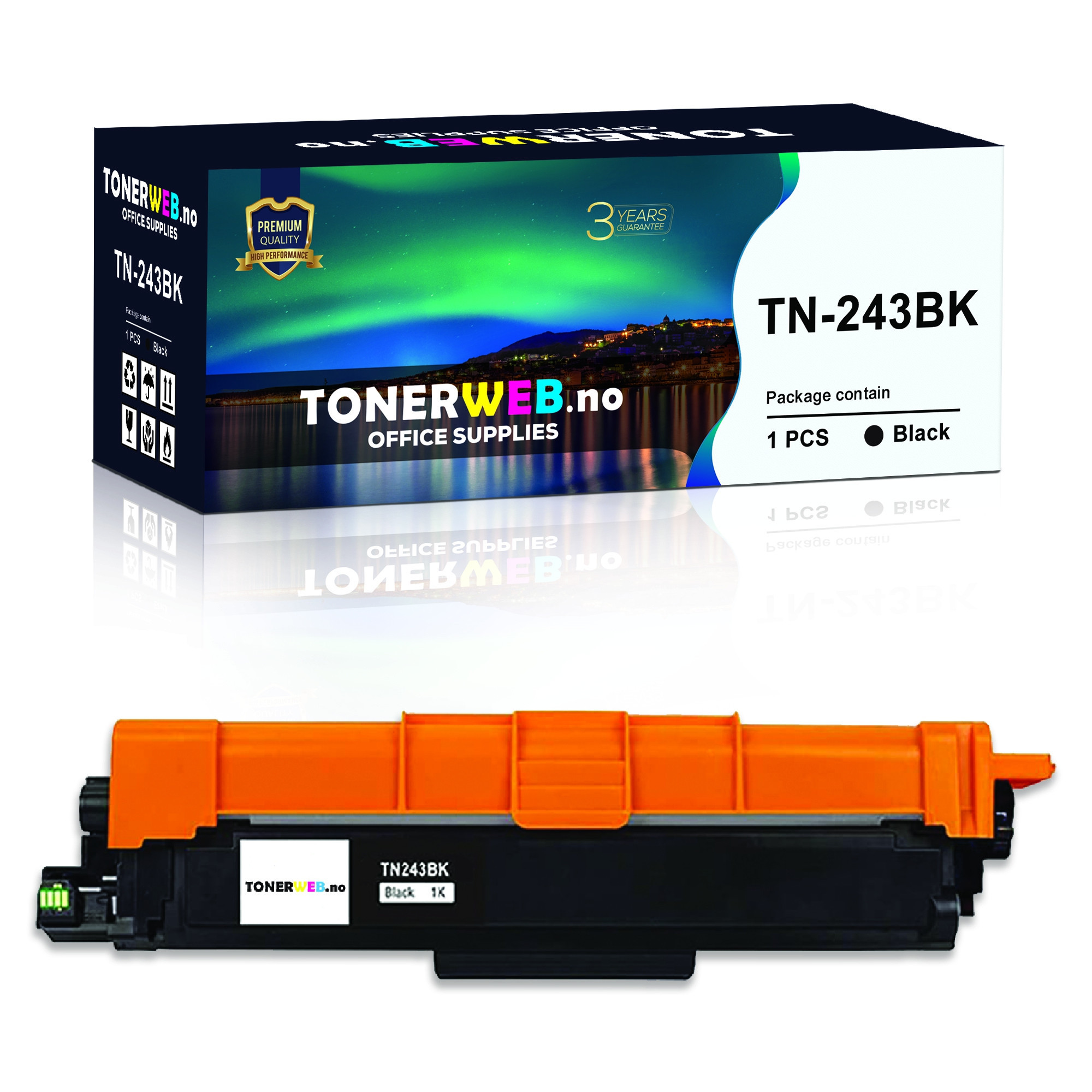 BildeTonerkassett, erstatter Brother Sort TN-243BK (1.000 sider) 
