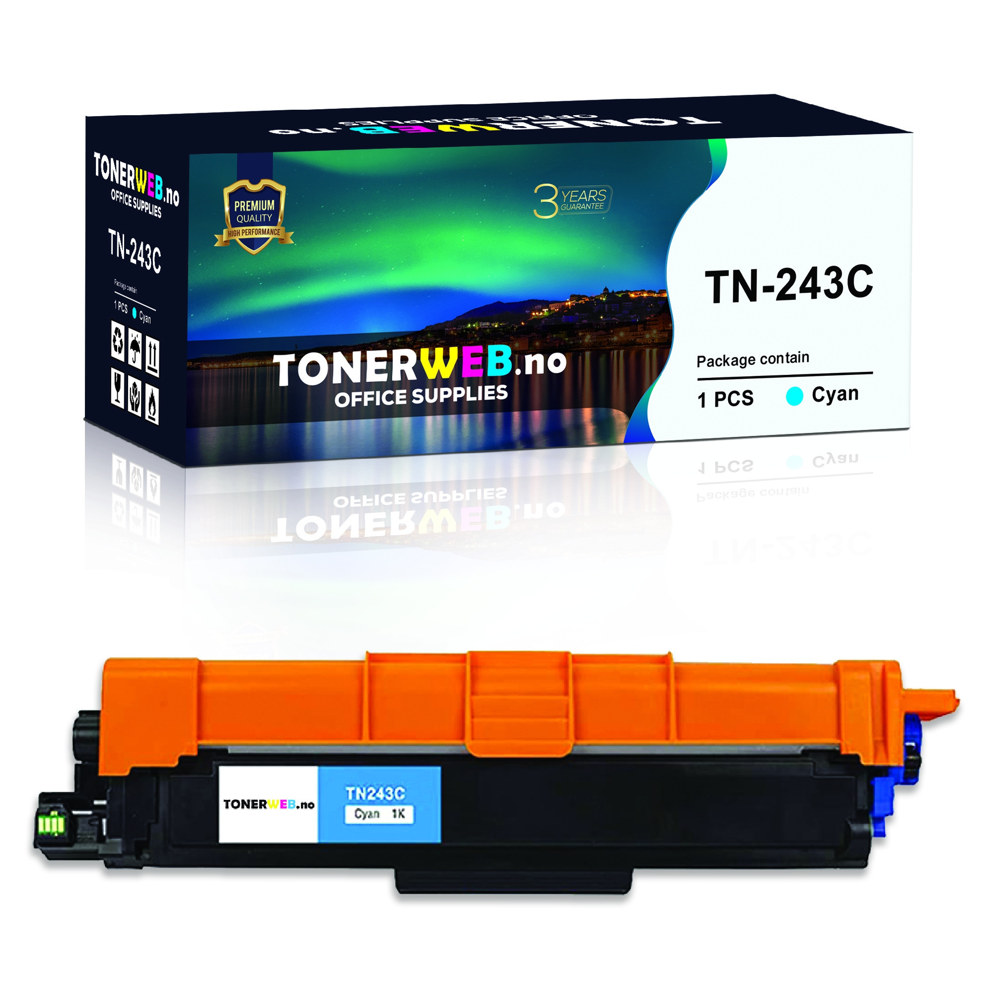 BildeTonerkassett, erstatter Brother Cyan TN-243C (1.000 sider)