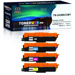 BildeTonerkassett, erstatter Brother Tonerpakke TN-243BK/CMY...
