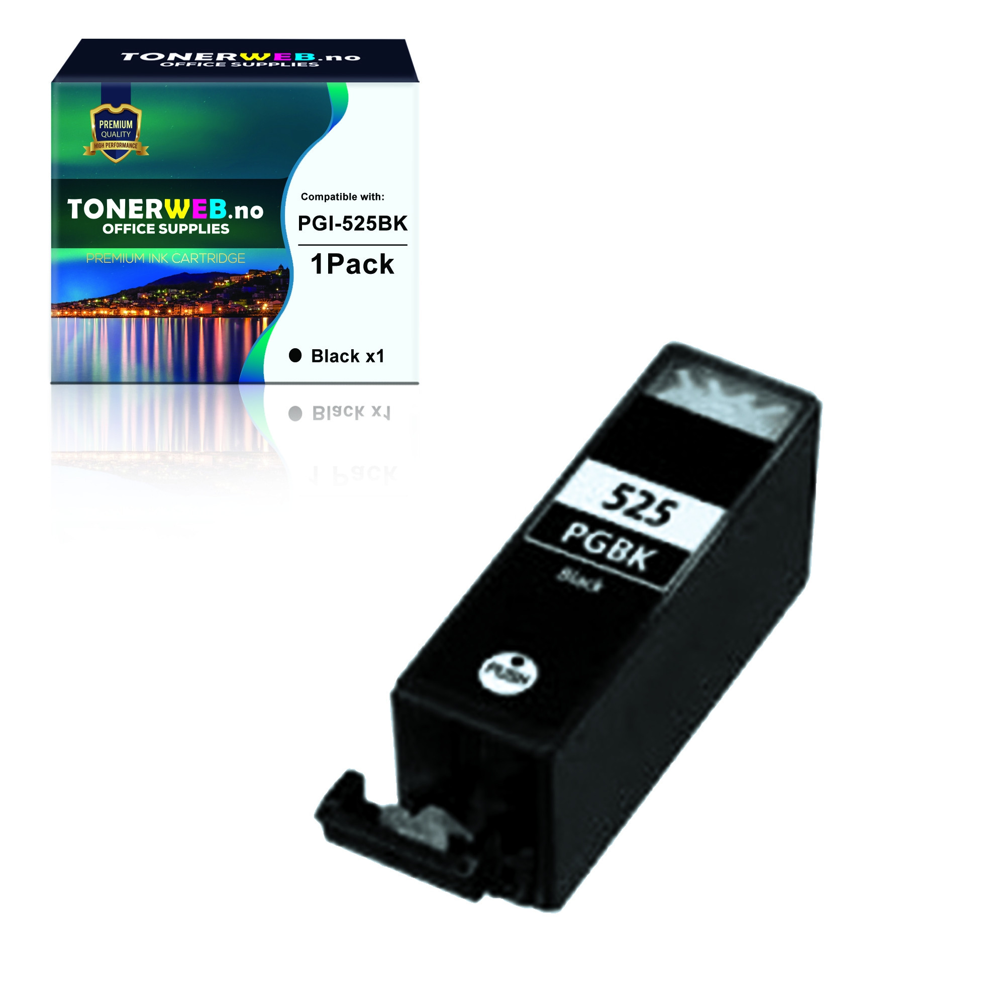 BildeCanon Blekkpatron Sort PGI-525BK (19,4 ml) - Erstatter 4529B001