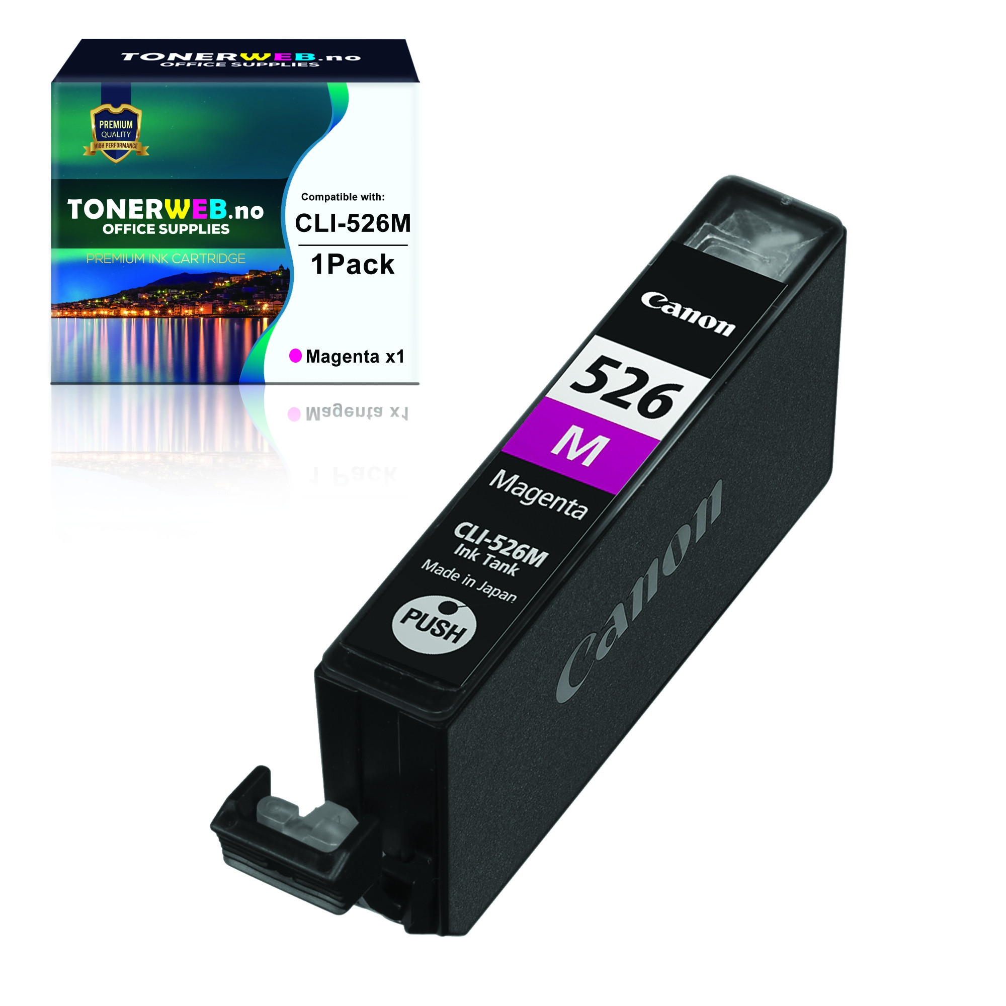 BildeCanon Blekkpatron Magenta CLI-526M (9 ml) - Erstatter 4542B001
