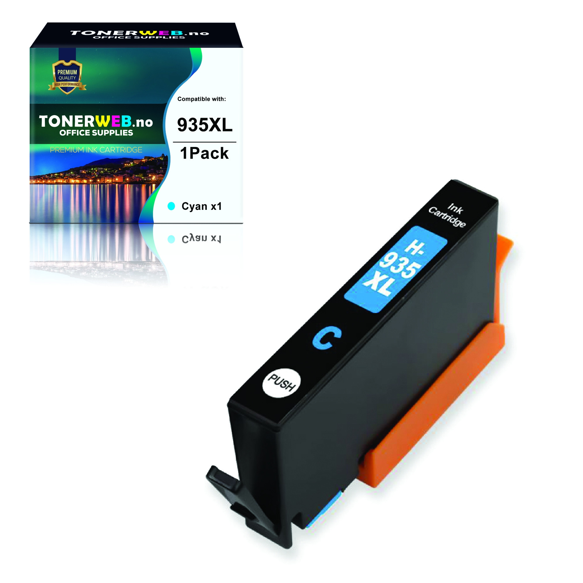 BildeBlekkpatron, erstatter HP Cyan 935XL (14,6 ml)