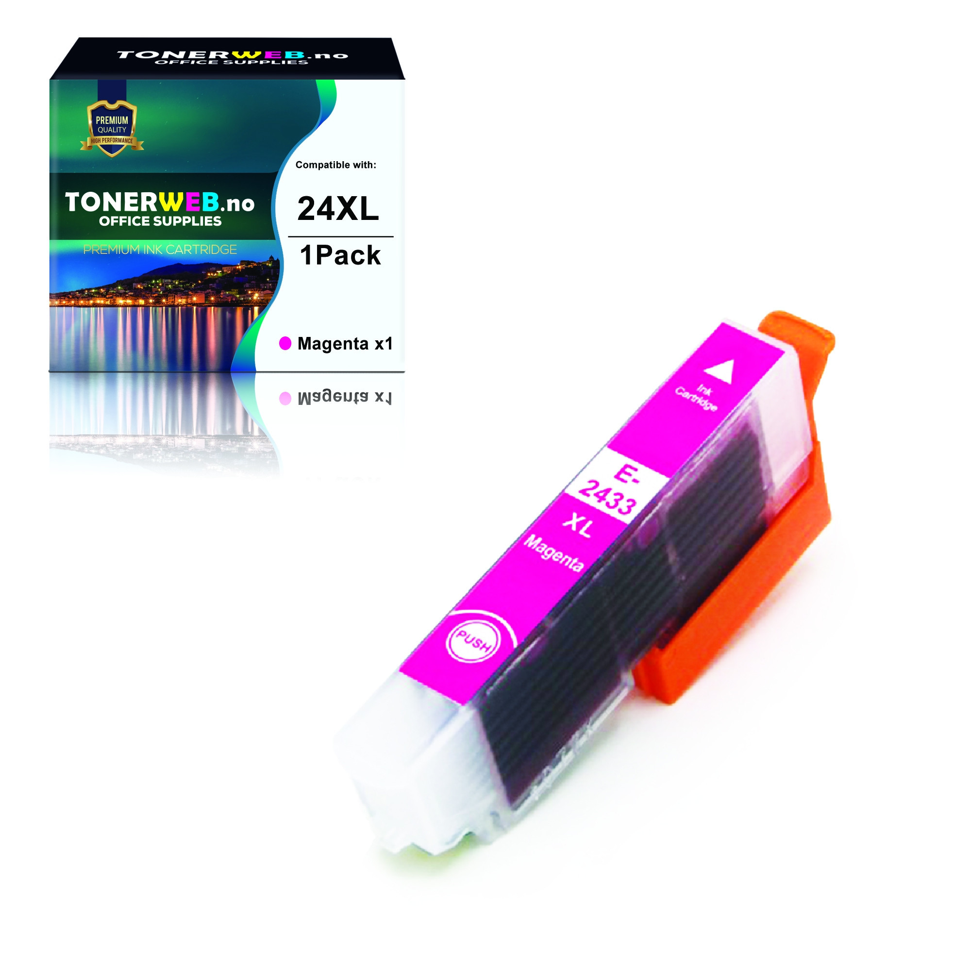 BildeEpson Blekkpatron Magenta 24XL (13,8 ml) - Erstatter T2433
