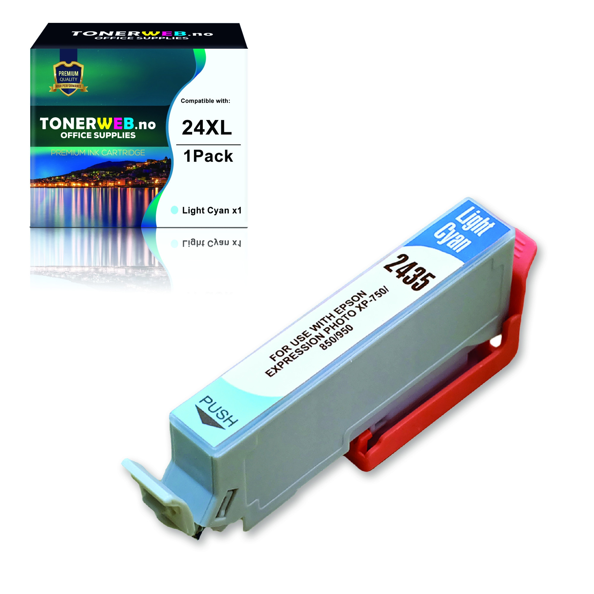 BildeEpson Blekkpatron Lys Cyan 24XL (13,8 ml) - Erstatter T2435