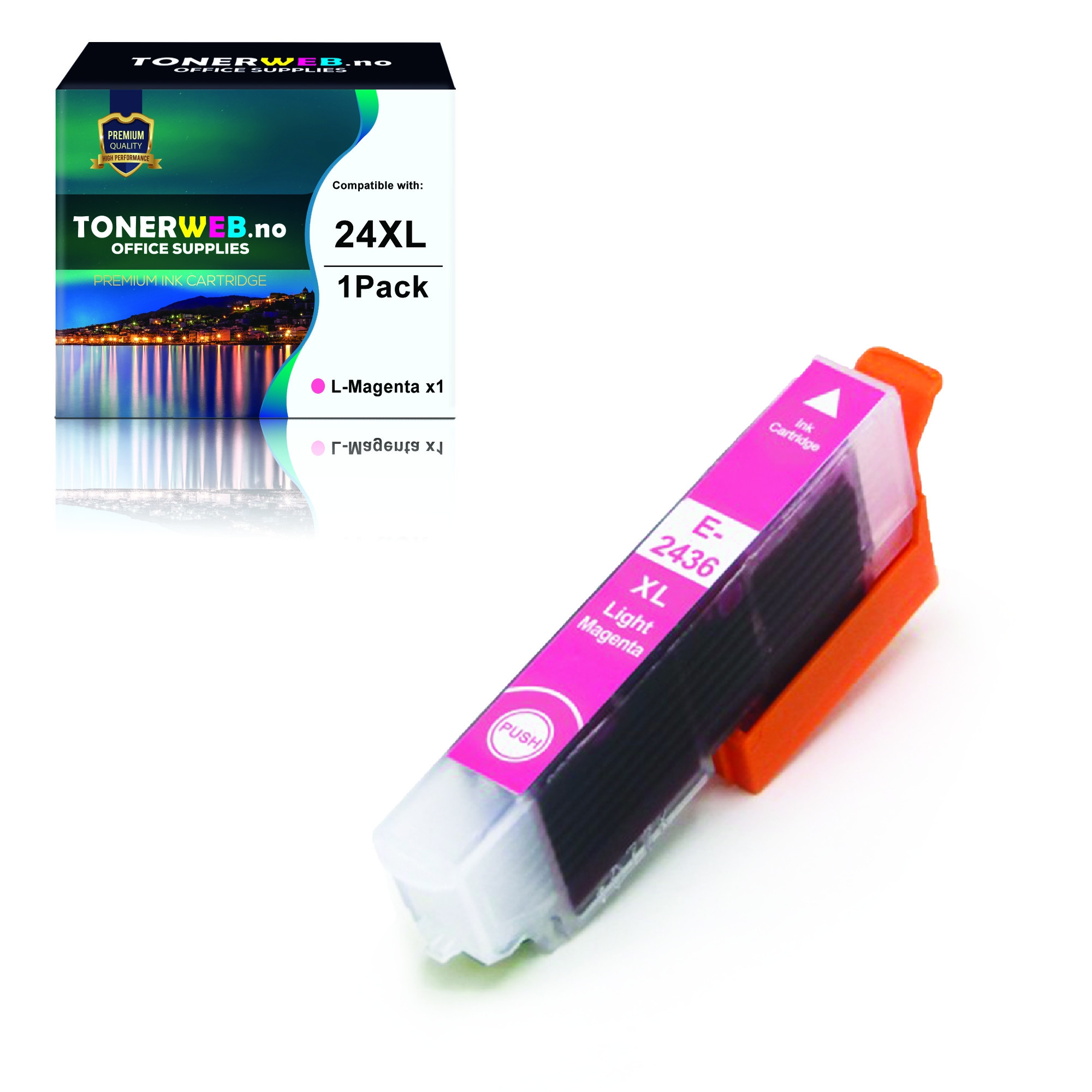 BildeEpson Blekkpatron Lys Magenta 24XL (13,8 ml) - Erstatter T2436