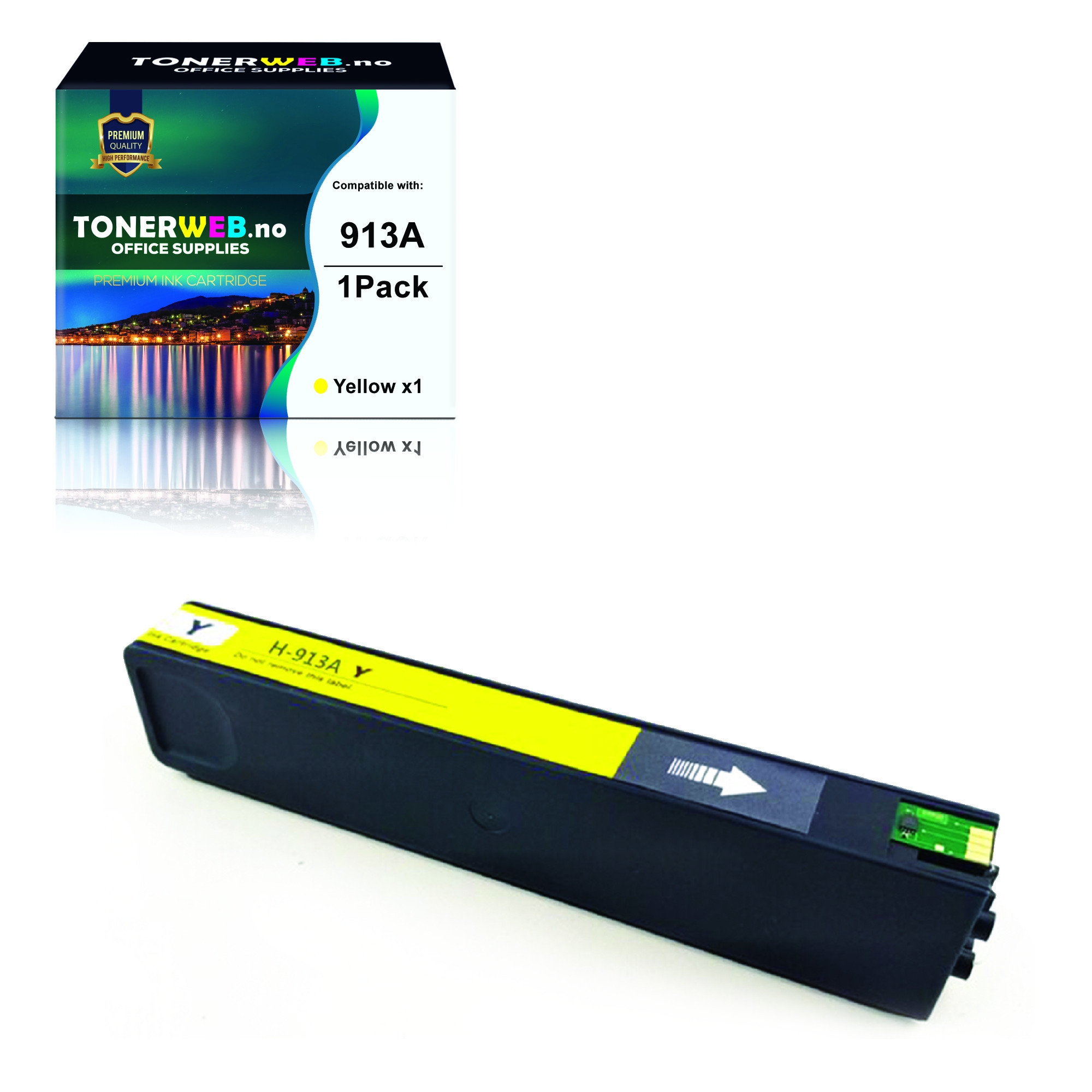 BildeBlekkpatron, erstatter HP Gul 913A PW (3.000 sider)