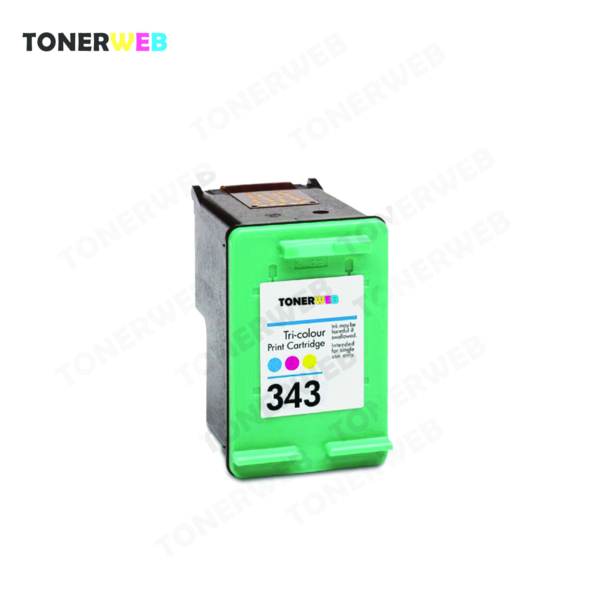 Blekkpatron, erstatter HP 3-Farge 343 (18 ml)