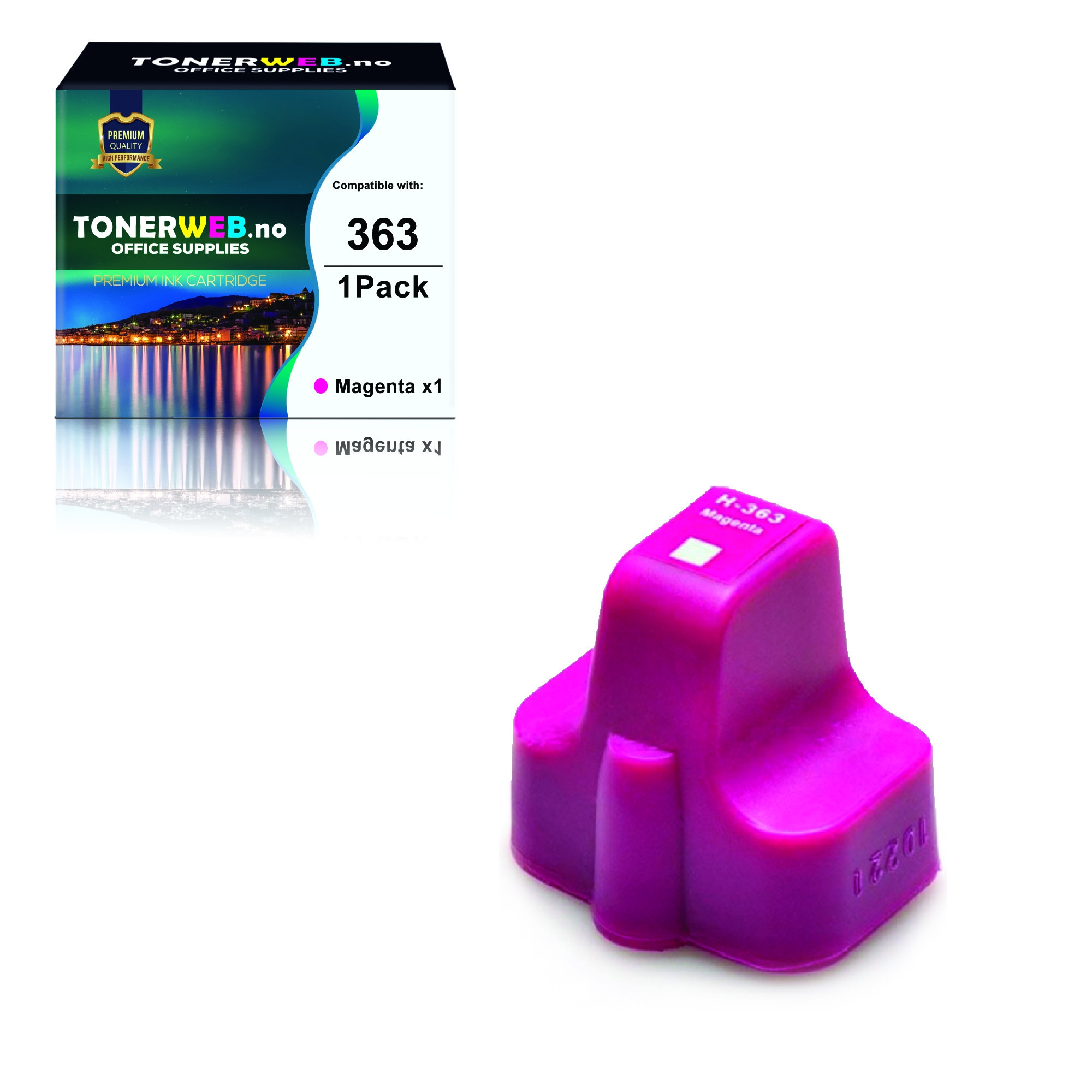 BildeBlekkpatron, erstatter HP Magenta 363 (11,4 ml)
