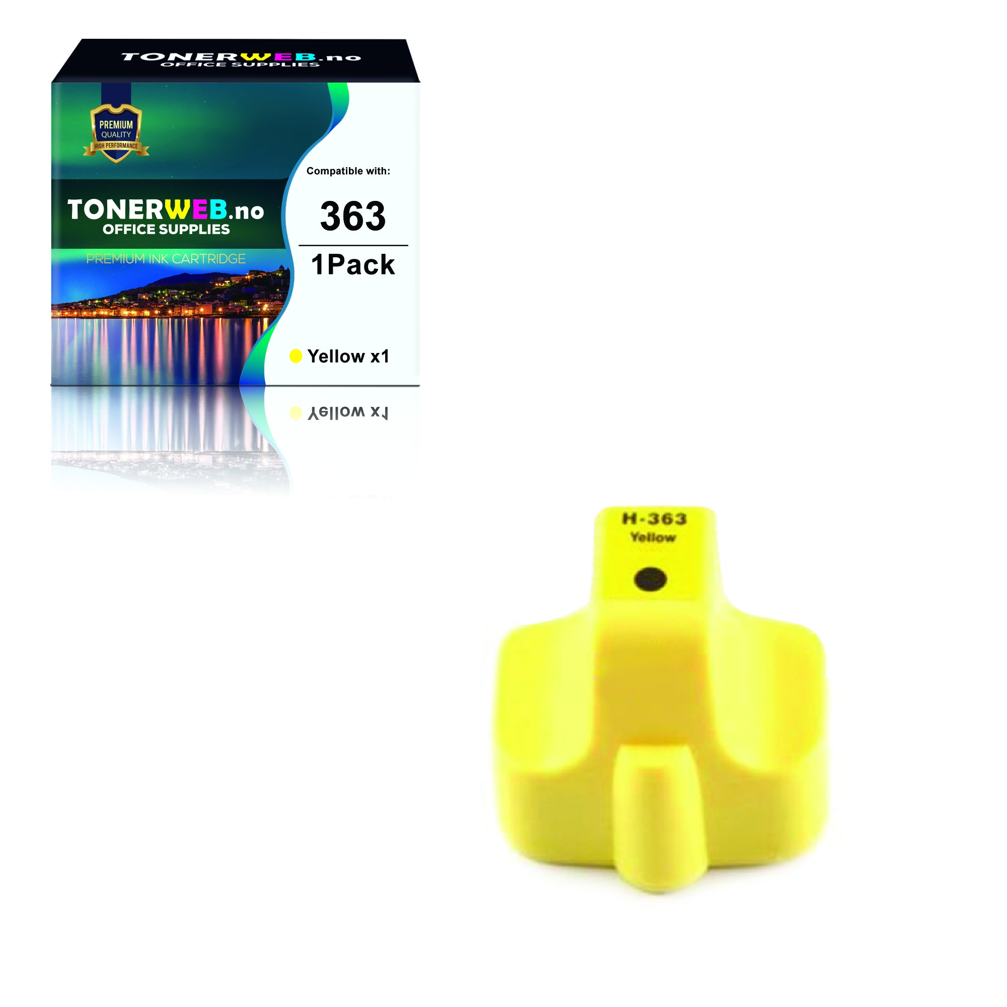 BildeBlekkpatron, erstatter HP Gul 363 (11,4 ml)
