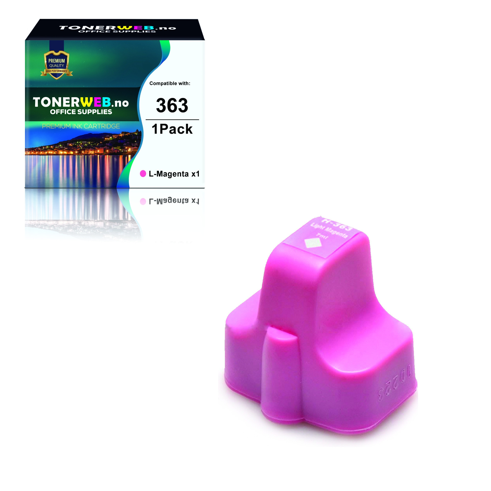 BildeBlekkpatron, erstatter HP Lys Magenta 363 (11,4 ml)