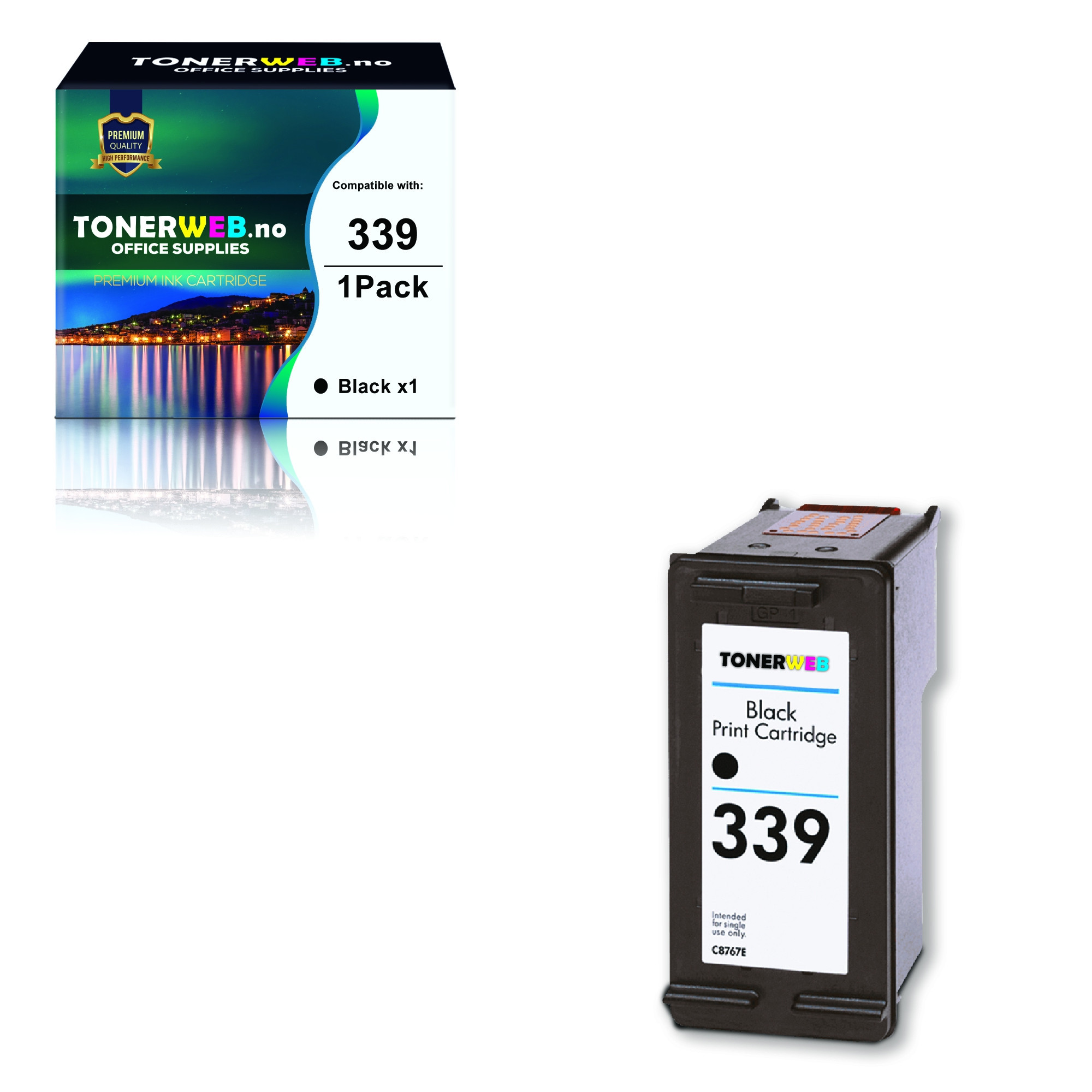BildeBlekkpatron, erstatter HP Sort 339 (29 ml) 