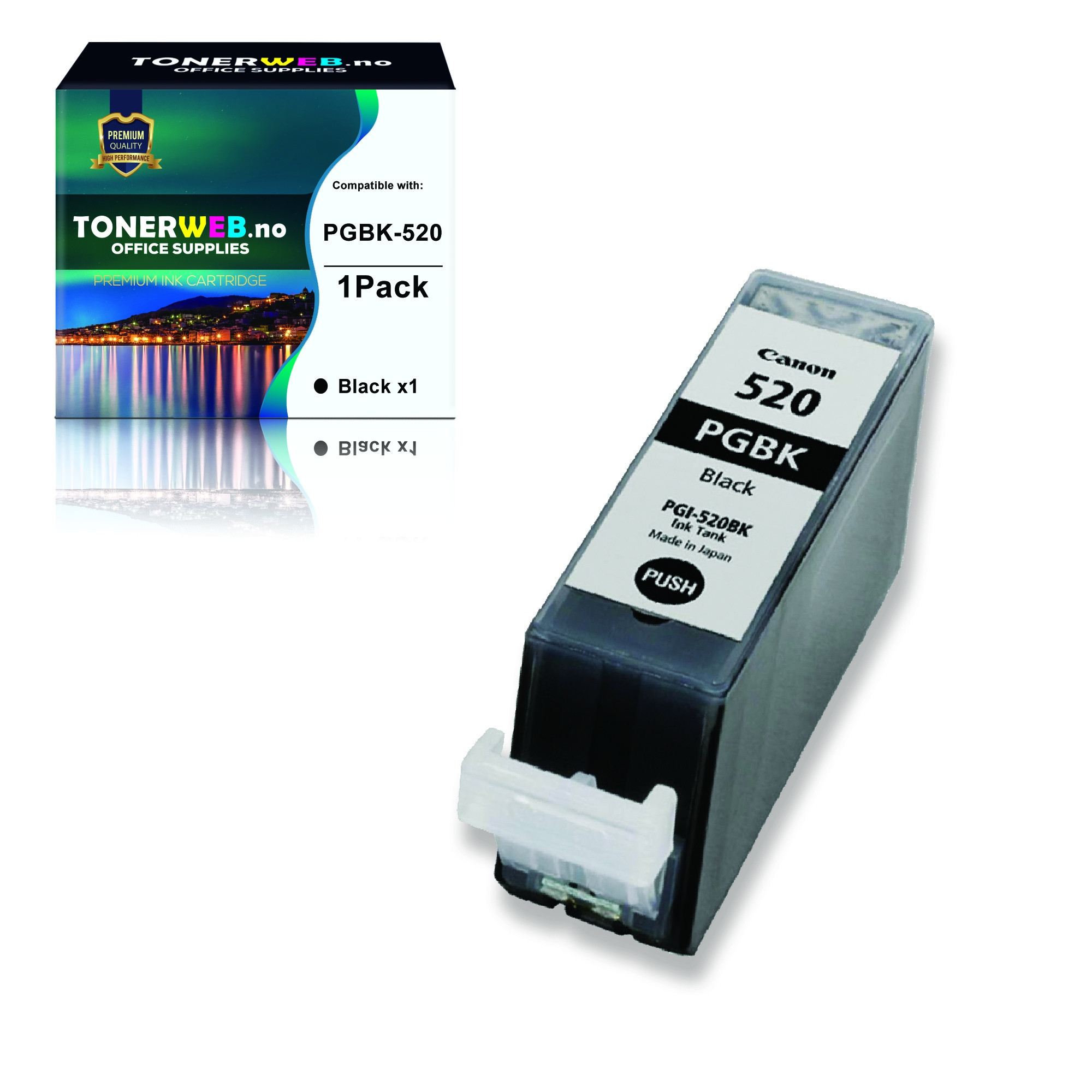 BildeCanon Blekkpatron Sort PGI-520BK (19,4 ml) 2932B001