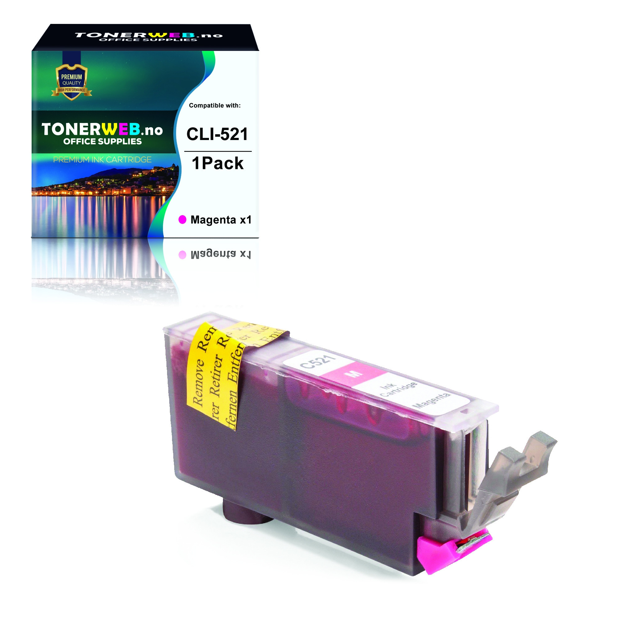 BildeCanon Blekkpatron Magenta CLI-521M (9 ml) 2935B001