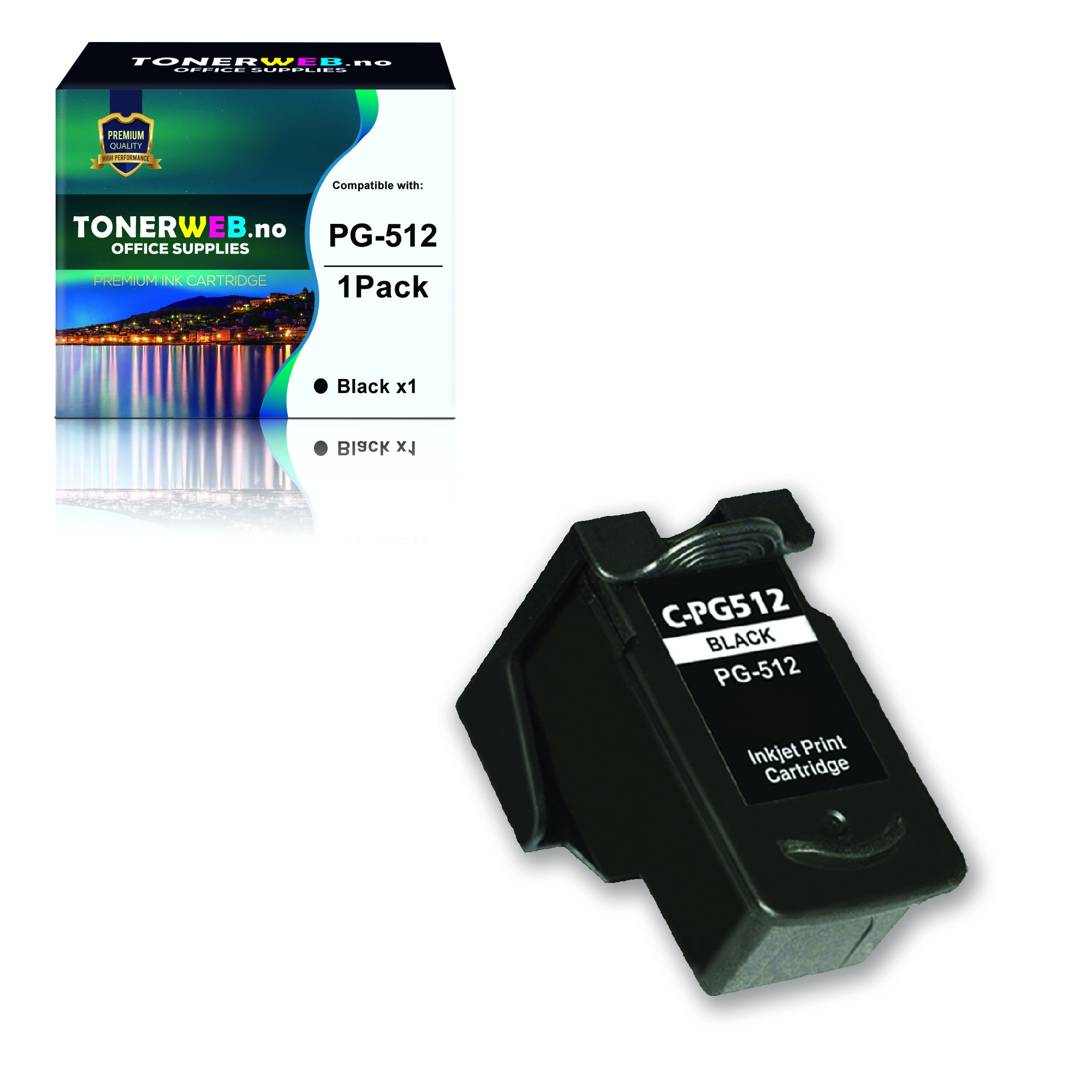 BildeCanon Blekkpatron Sort PG-512 (14 ml)- Erstatter  2969B001
