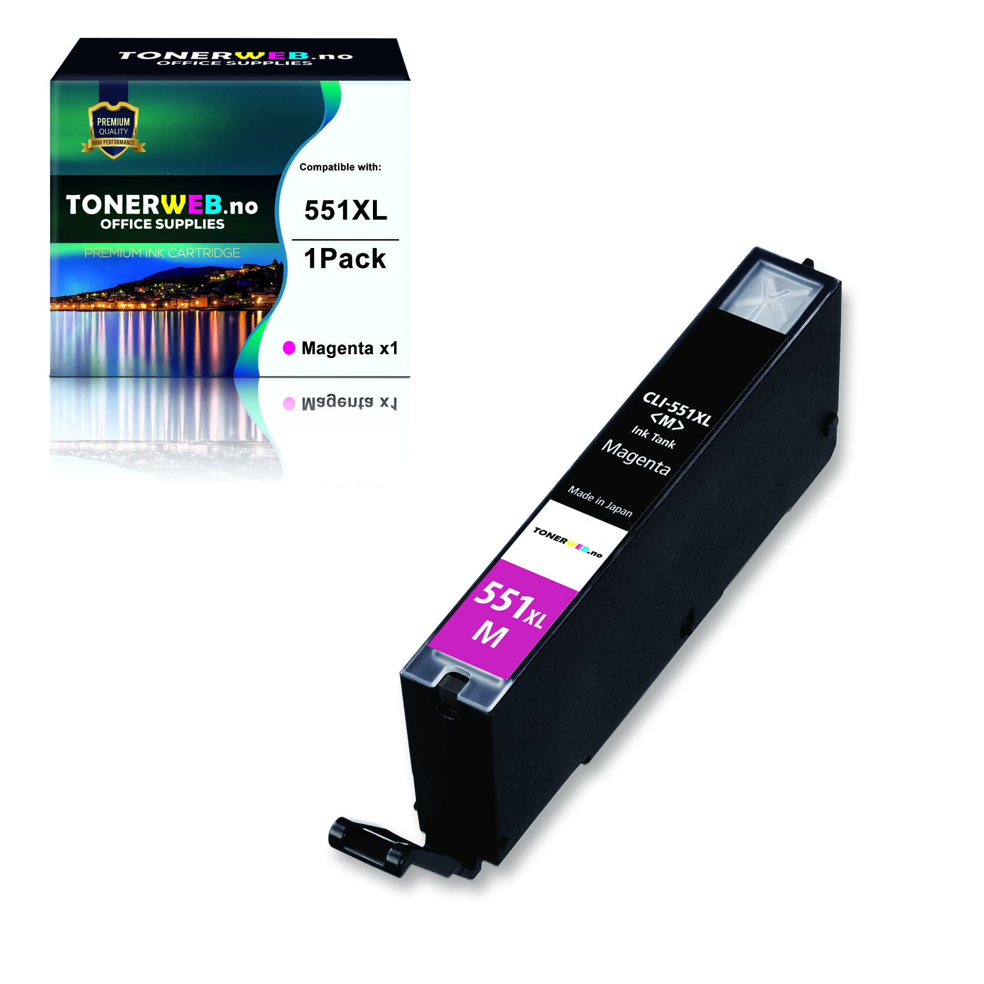 BildeCanon Blekkpatron Magenta CLI-551XL M (12 ml) - Erstatter 6445B001