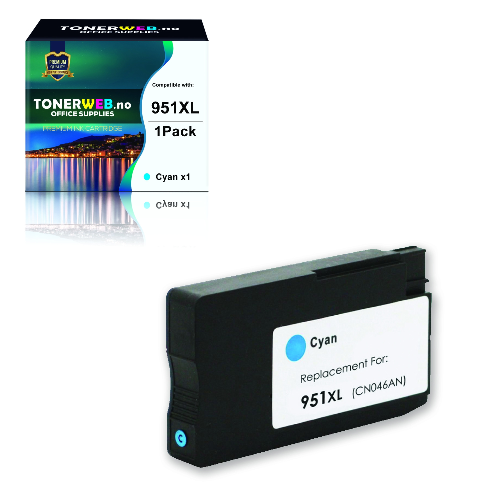 BildeBlekkpatron, ertsatter HP Cyan 951XL (28 ml)