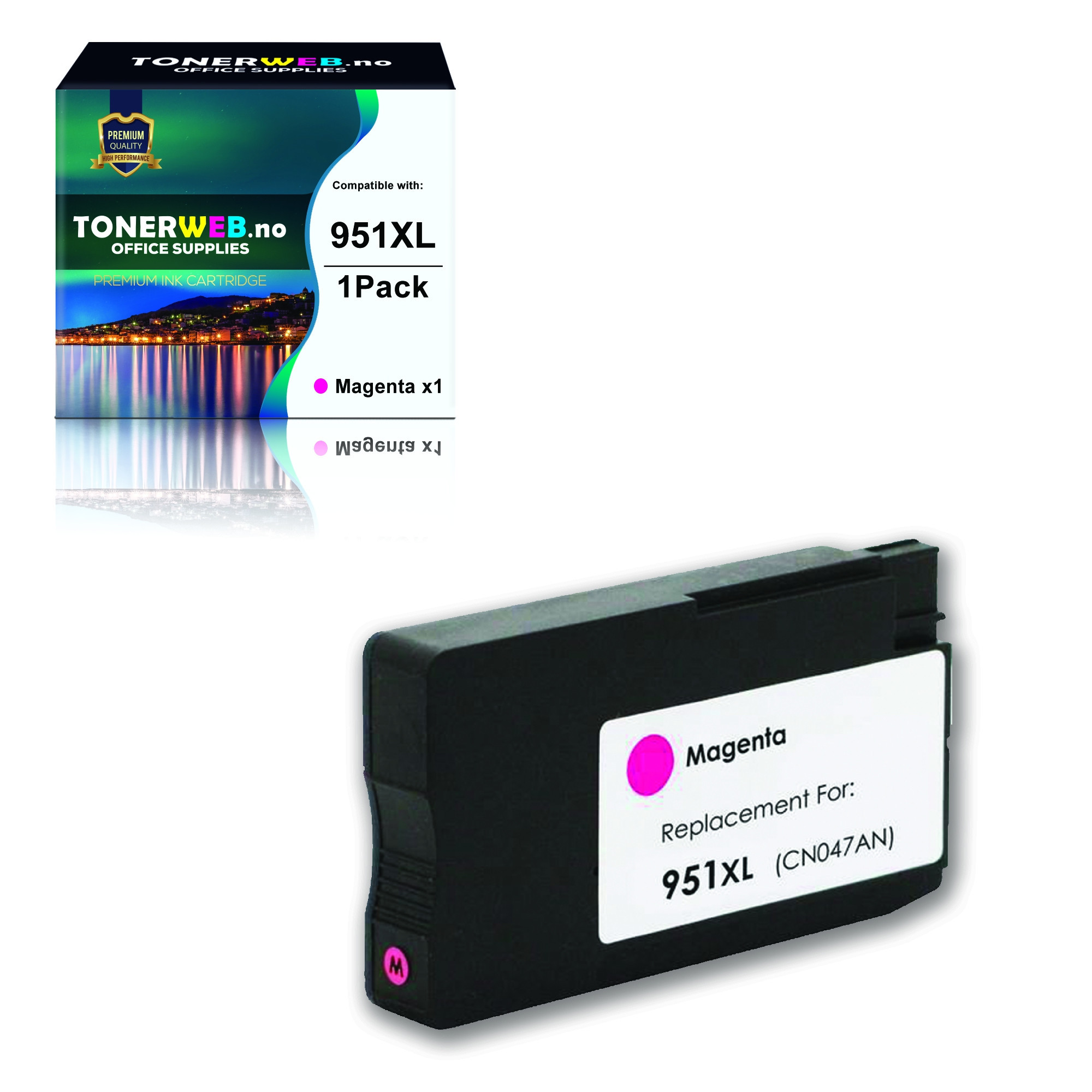 BildeBlekkpatron, erstatter HP Magenta 951XL (28 ml)