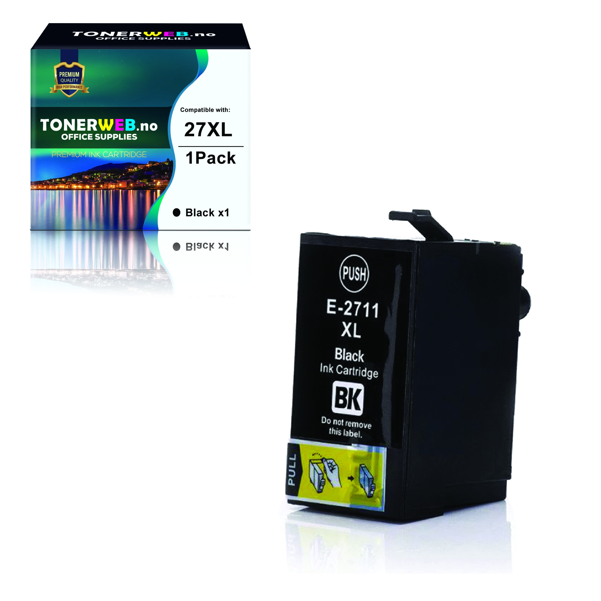 BildeEpson Blekkpatron Sort 27XL (32 ml) - Erstatter T2711