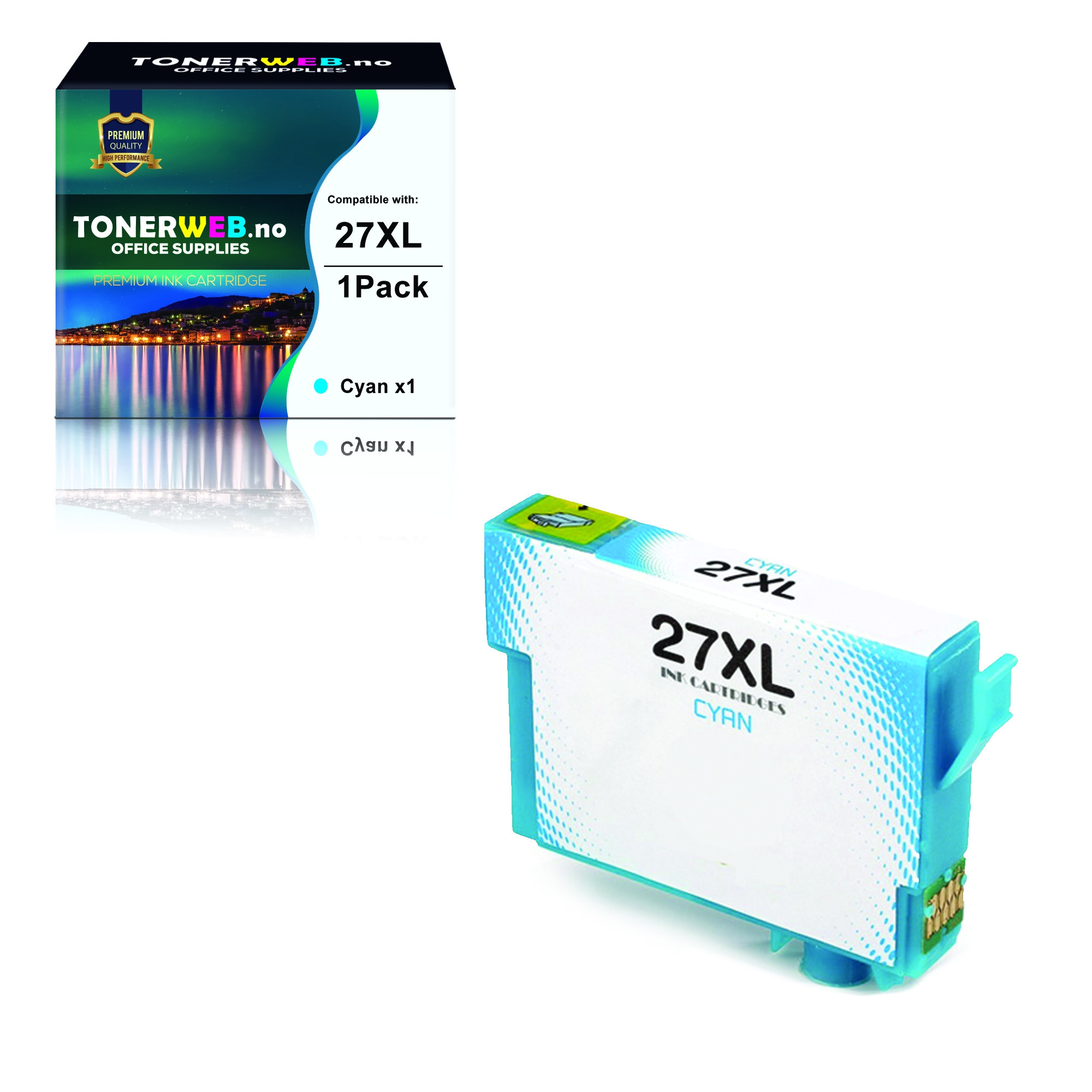 BildeEpson Blekkpatron Cyan 27XL (14,6 ml) - Erstatter T2712