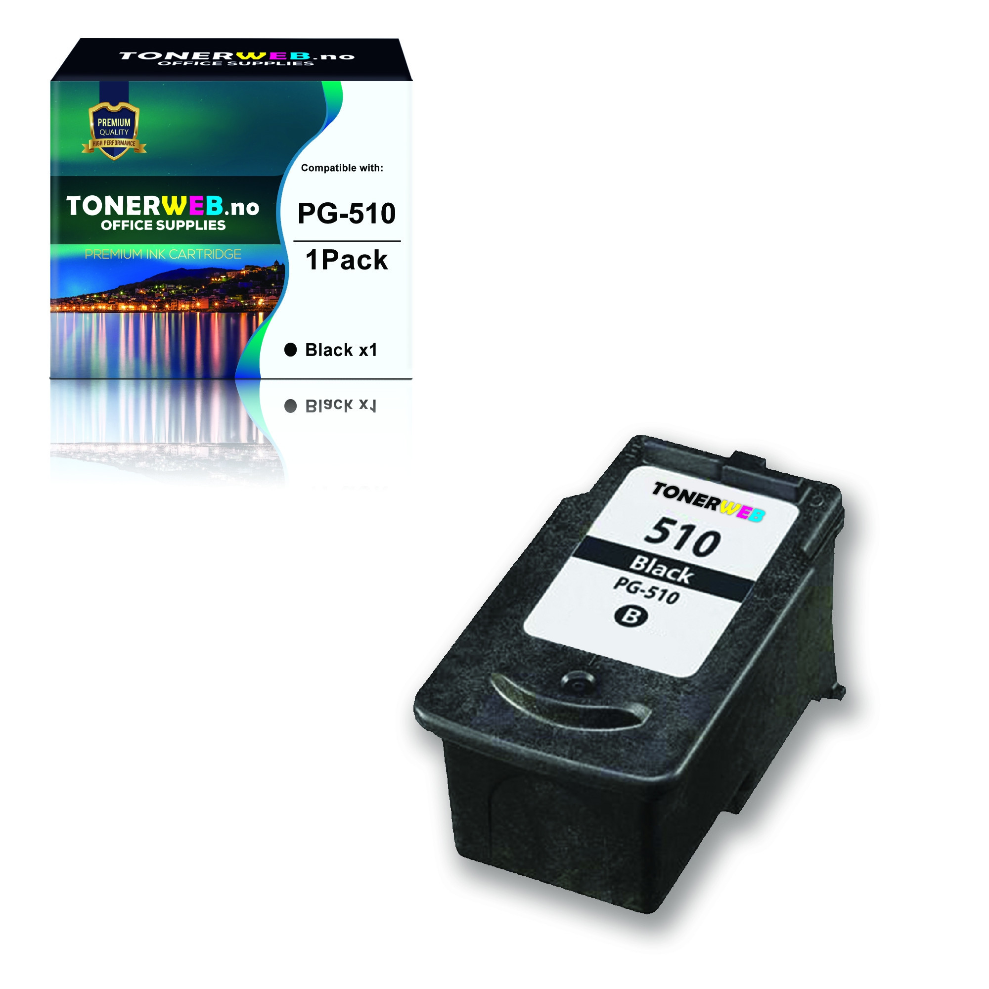 BildeCanon Blekkpatron Sort PG-510 (9 ml) - Erstatter 2970B001