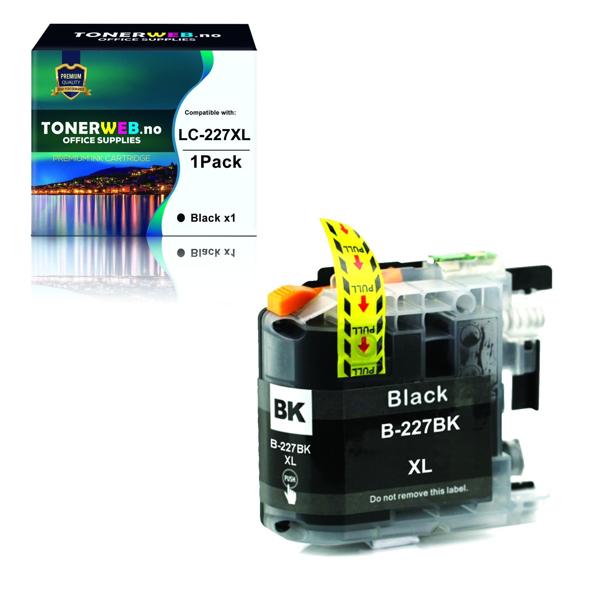BildeBlekkpatron, erstatter Brother LC227XLBK Sort Høykapasitet (28 ml) 