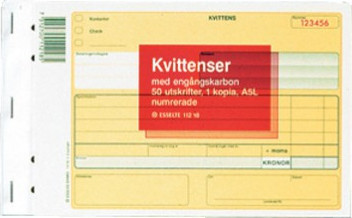 BildeESSELTE Kvittens A6L 2x50 numrerade.fl.karbon