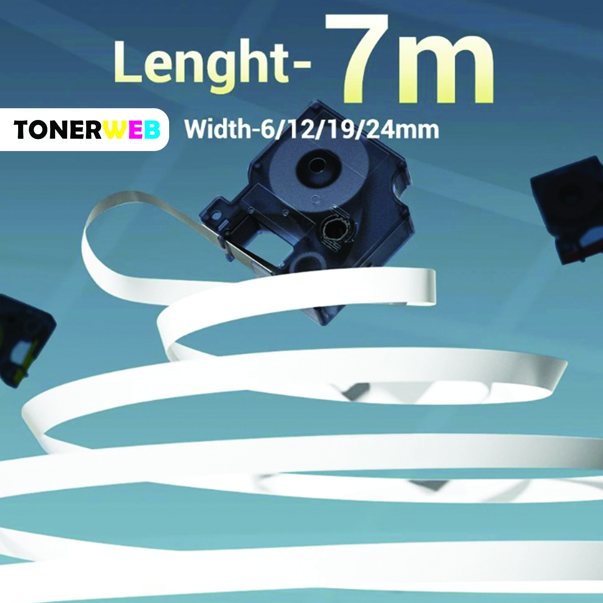 DYMO Tape D1 12mmx 7m Sort På Grønn - Erstatter 45019