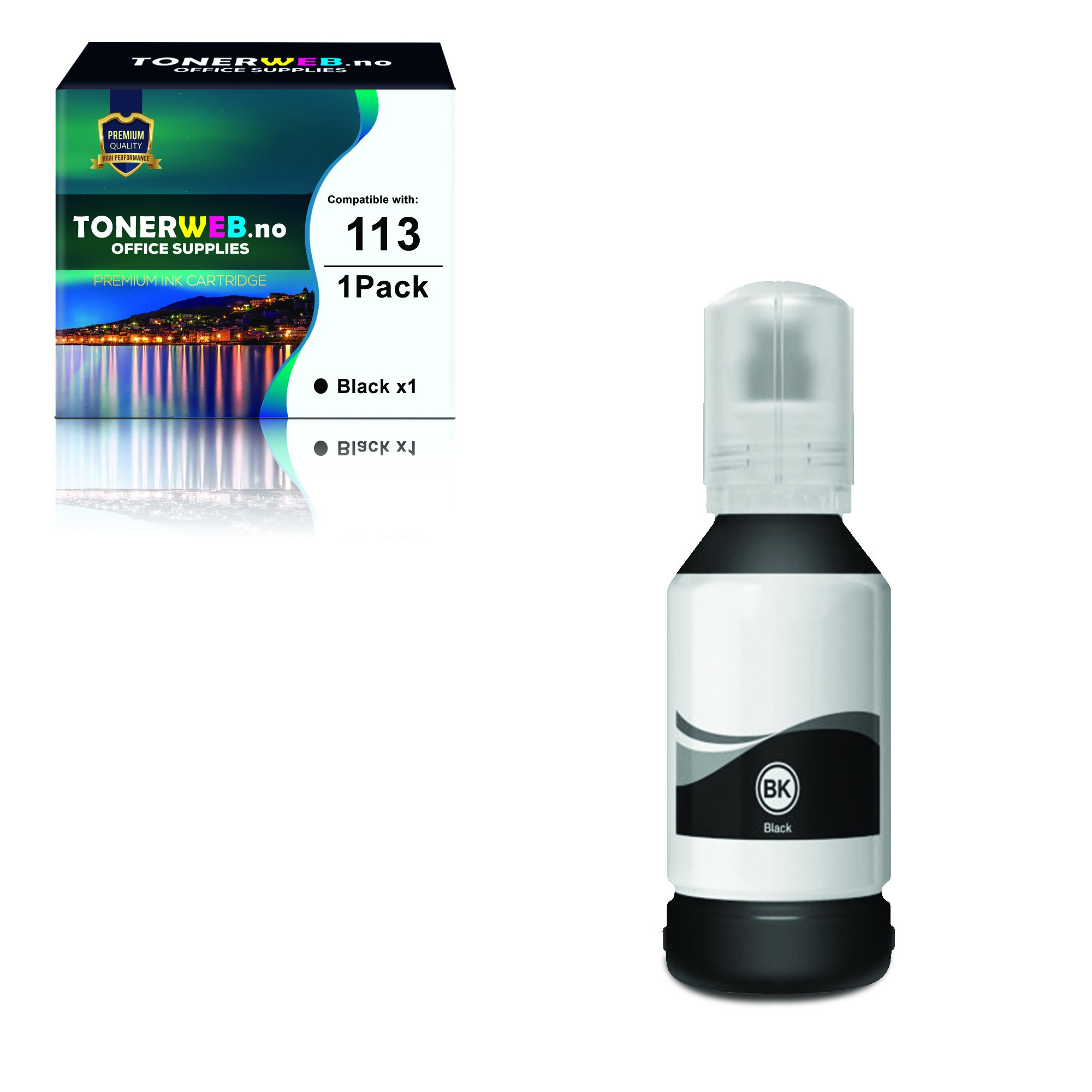 BildeEpson Blekkpatron 113 Sort (140 ml) - Erstatter C13T06B140